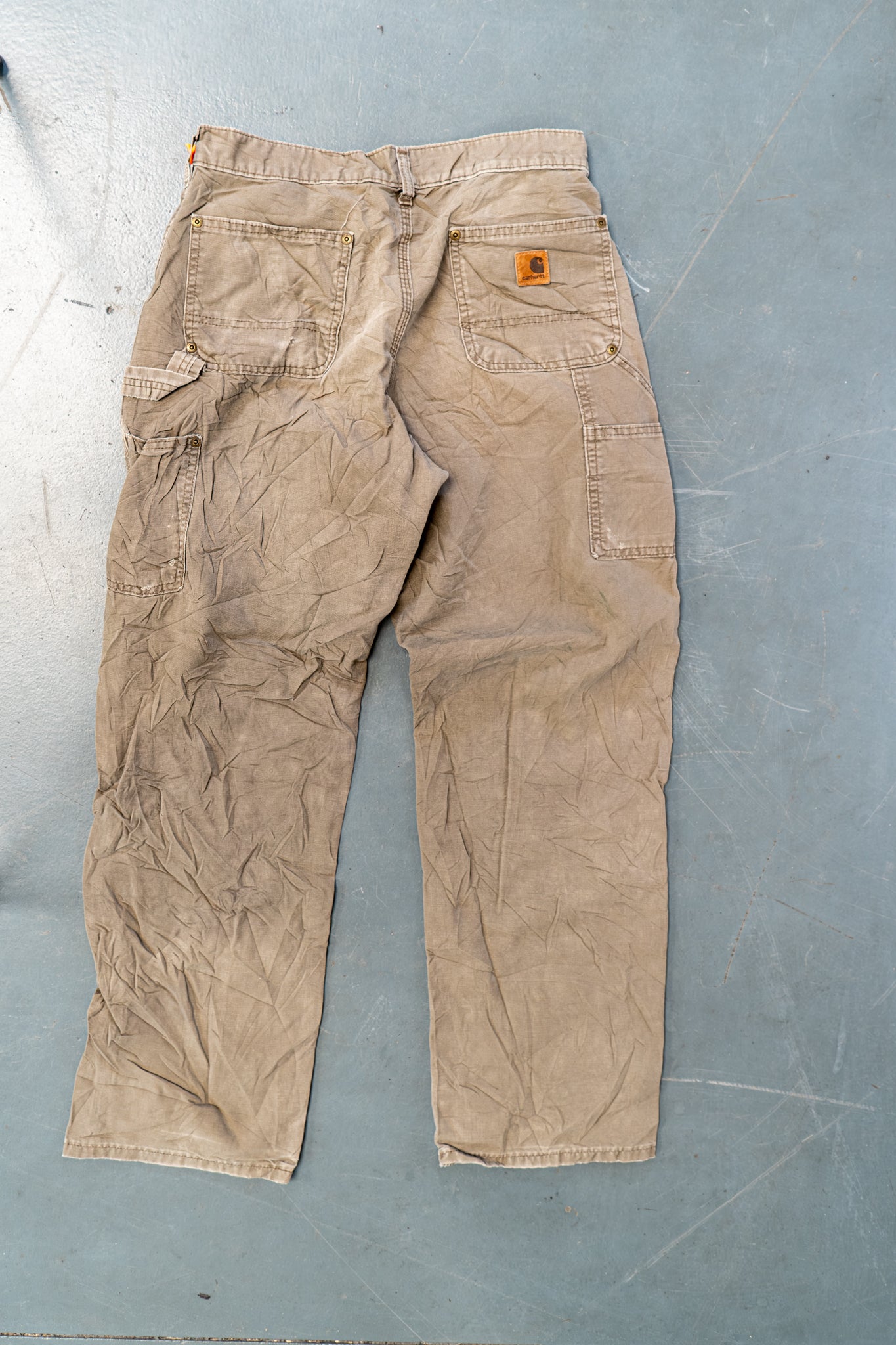 True Vintage Carhartt Carpenter Trousers - Double knee – Beige, w30,L30 Regular (1990s)