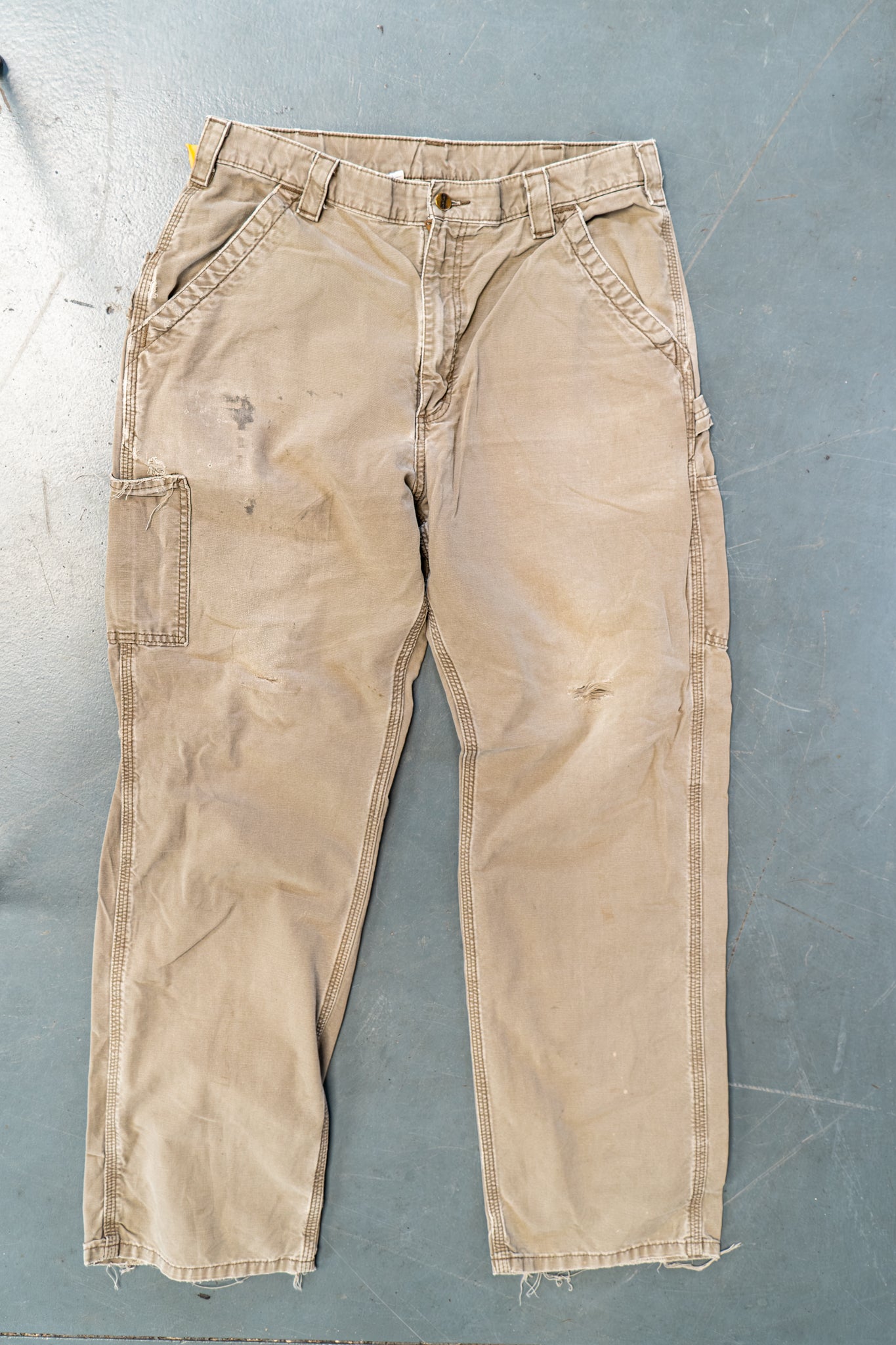 True Vintage Carhartt Carpenter Trousers – Beige, w32,L32 Regular (1990s)