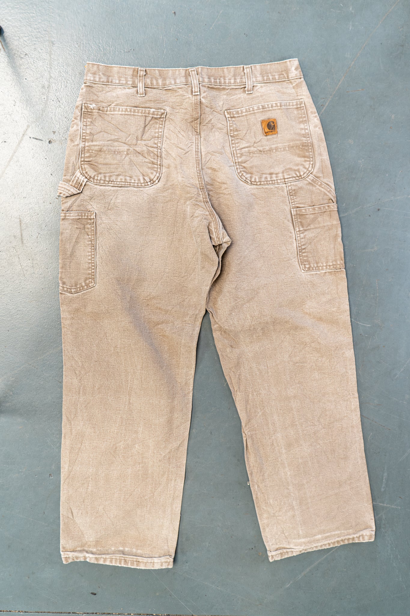 True Vintage Carhartt Carpenter Trousers – Beige, w34,L30 Regular (1990s)