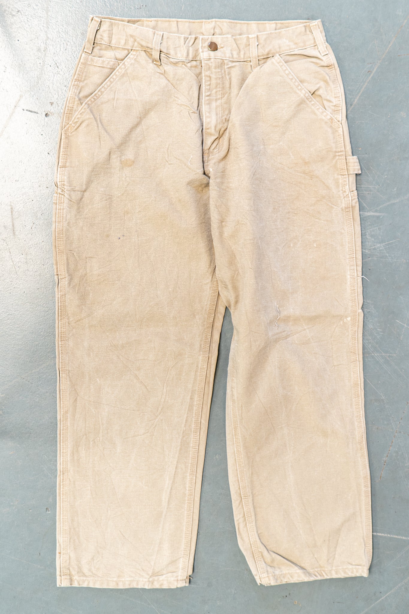 True Vintage Carhartt Carpenter Trousers – Beige, w31,L29 Regular (1990s)