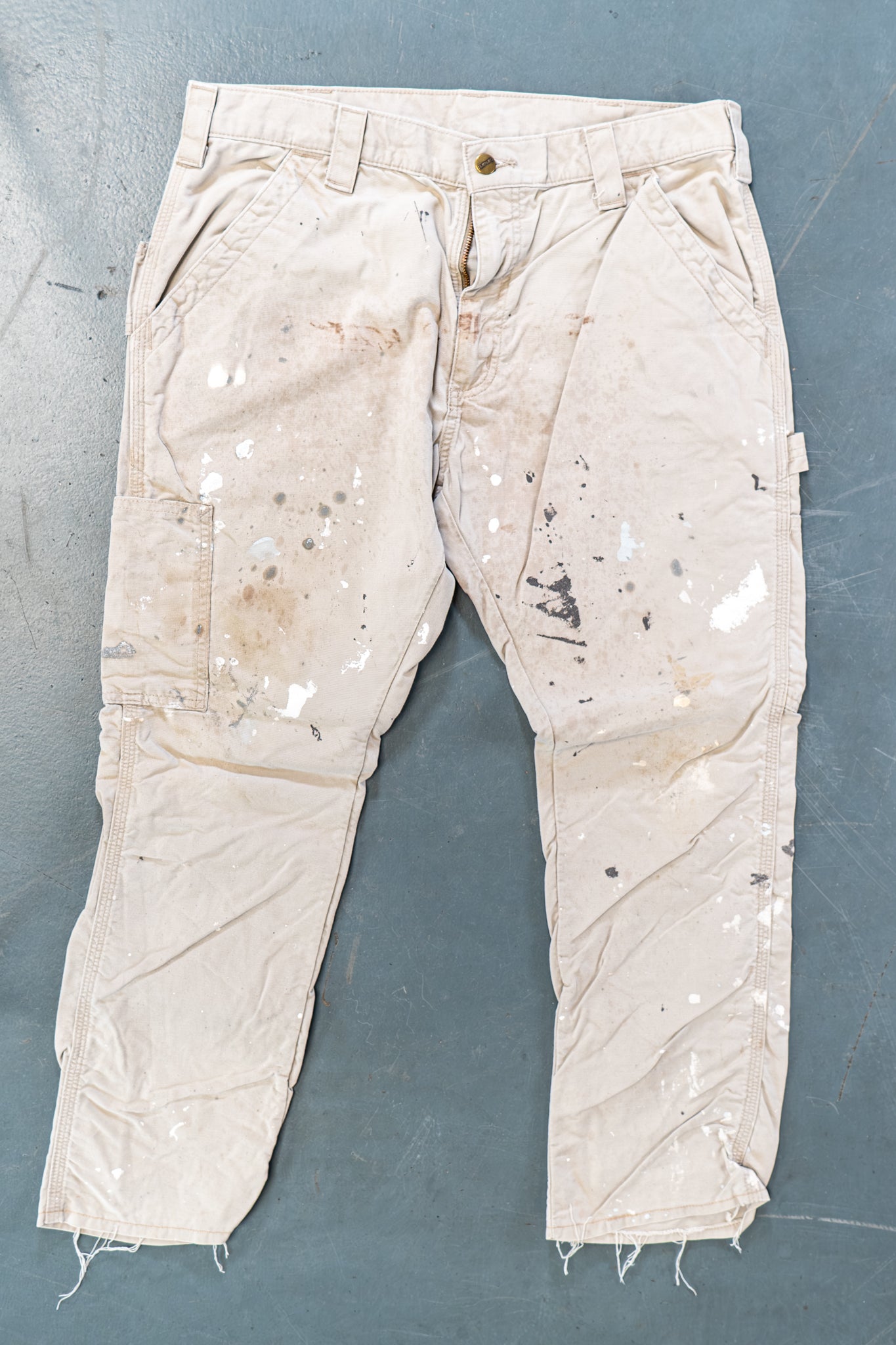 True Vintage Carhartt Carpenter Trousers – Beige, w34,L26 Regular (1990s)