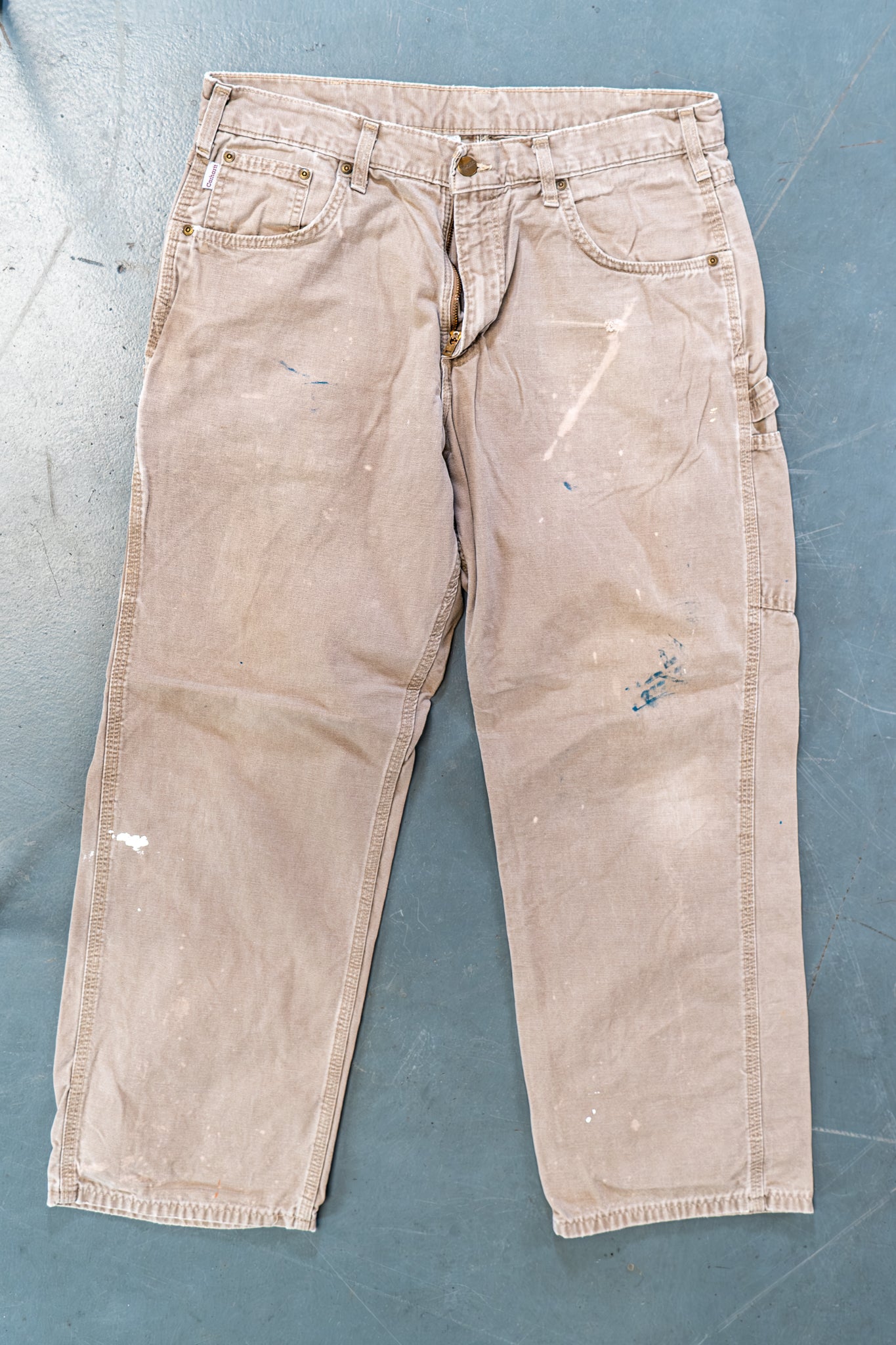 True Vintage Carhartt Carpenter Trousers – Beige, w34,L28 Regular (1990s)