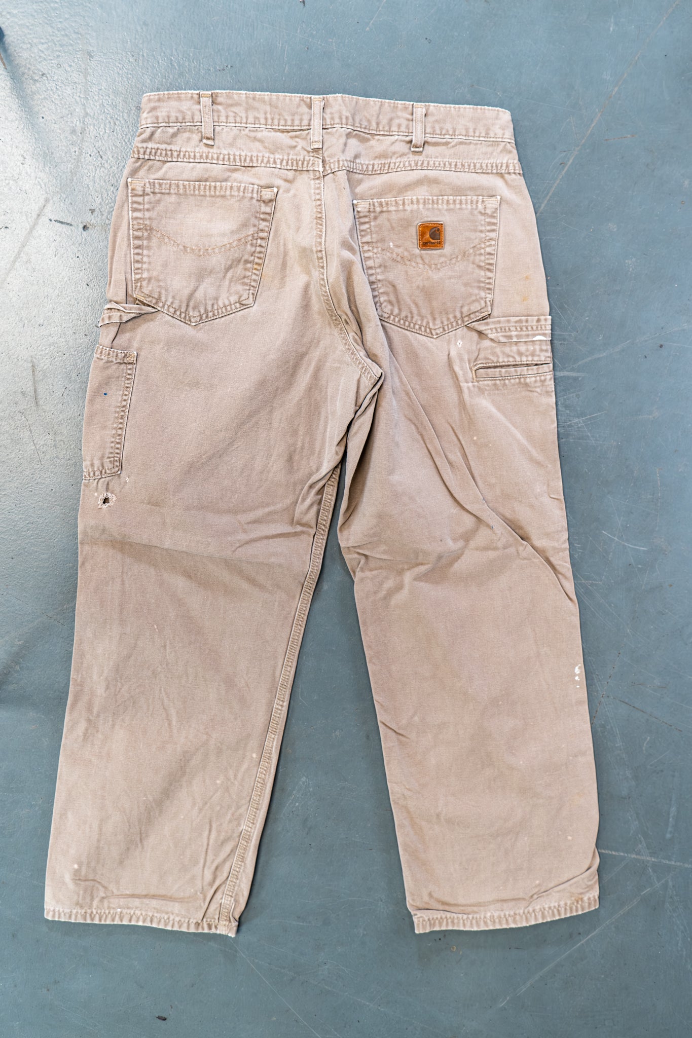 True Vintage Carhartt Carpenter Trousers – Beige, w34,L28 Regular (1990s)