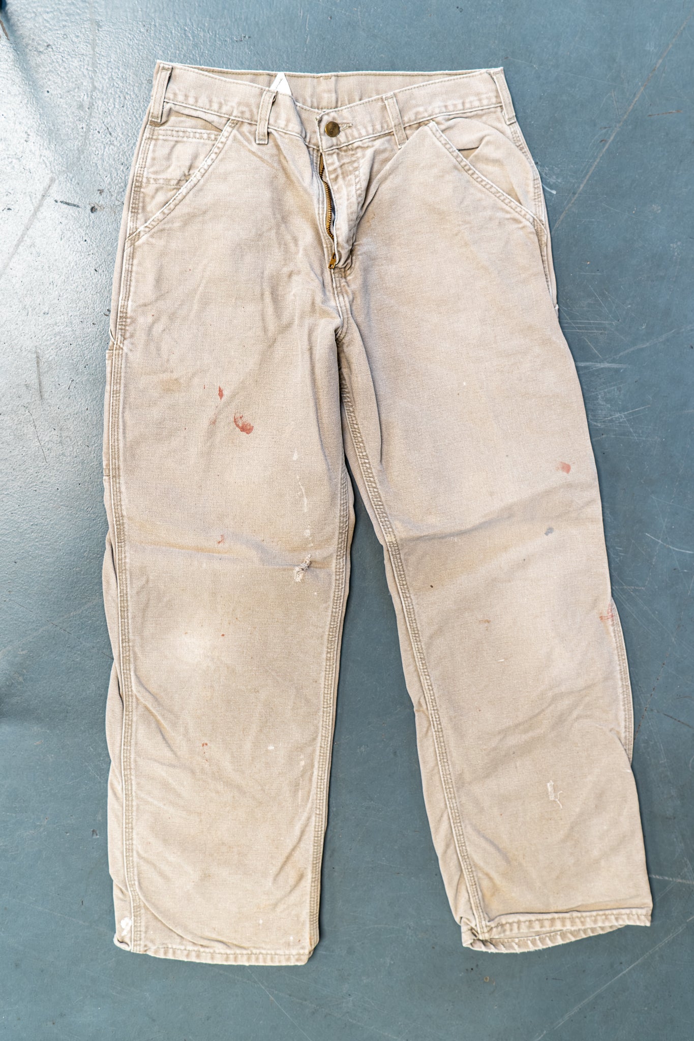 True Vintage Carhartt Carpenter Trousers – Beige, w30,L29 Regular (1990s)