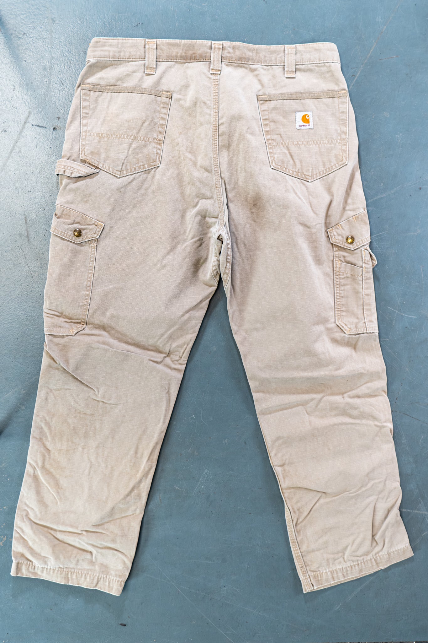 True Vintage Carhartt Carpenter Trousers – Beige, w36,L30 Regular (1990s)