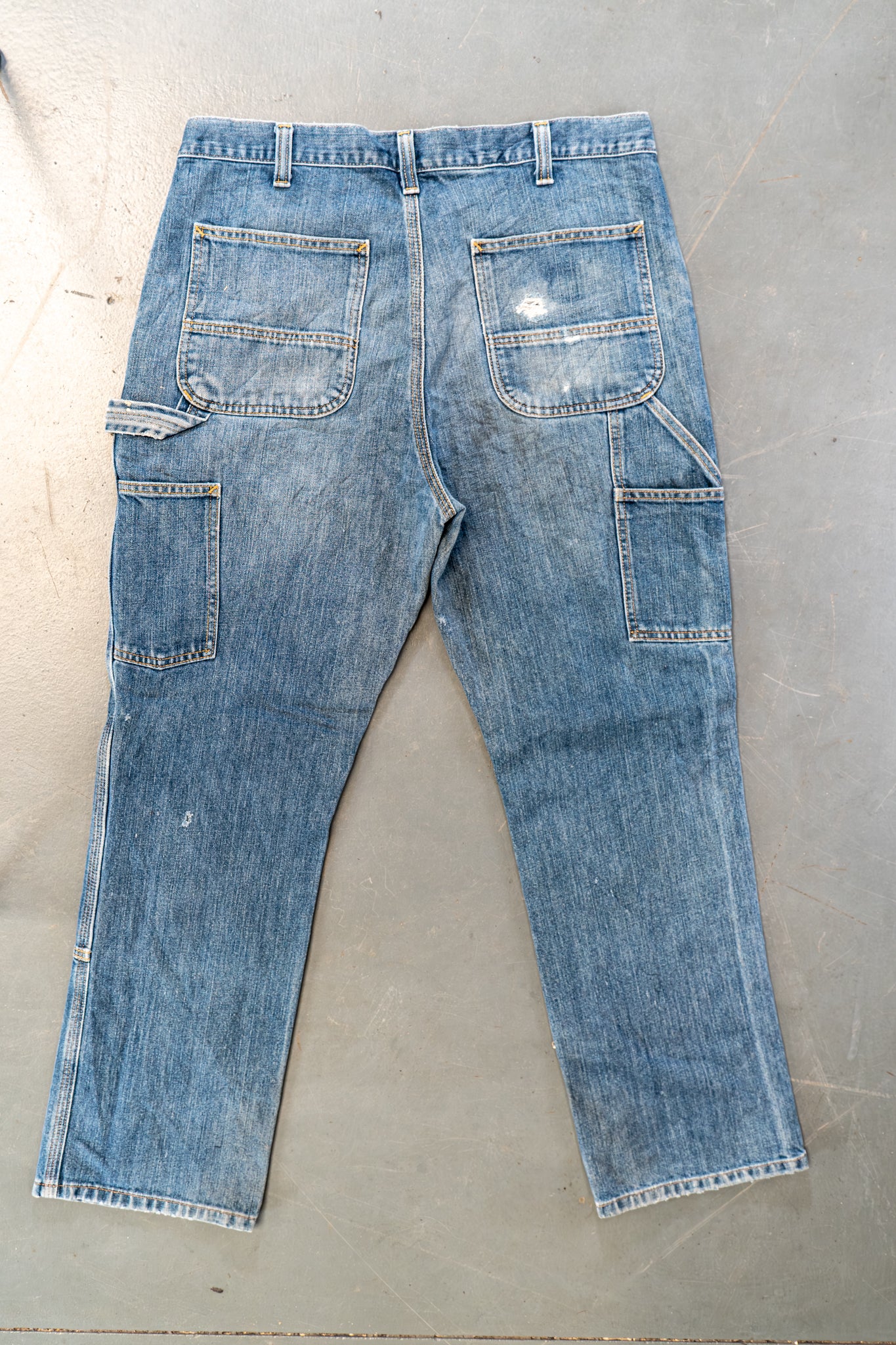 True Vintage Carhartt Carpenter Trousers - Double knee  – Denim, w35,L29 Regular (1990s)