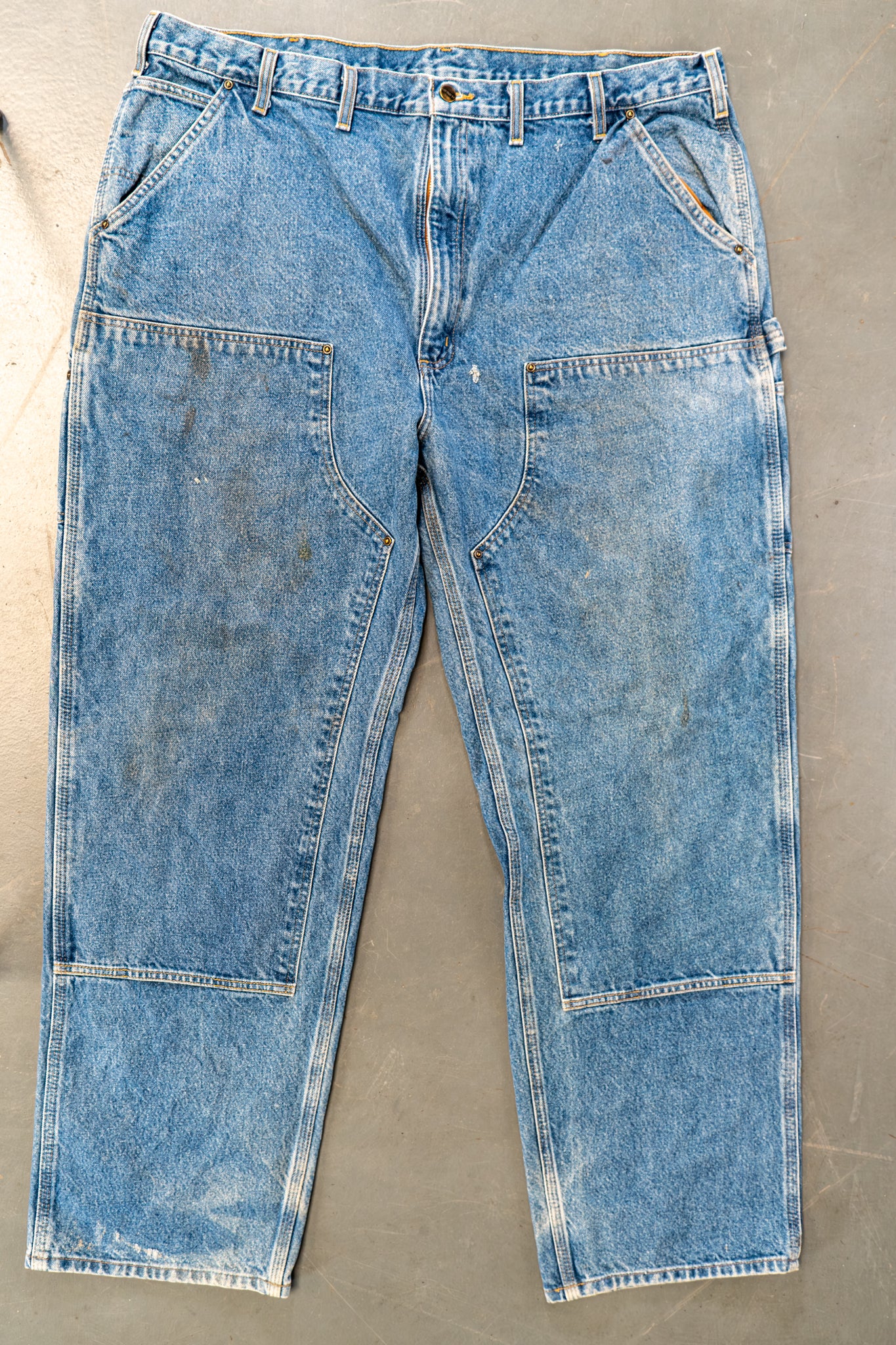 True Vintage Carhartt Carpenter Trousers - Double knee  – Denim, w42,L33 Regular (1990s)