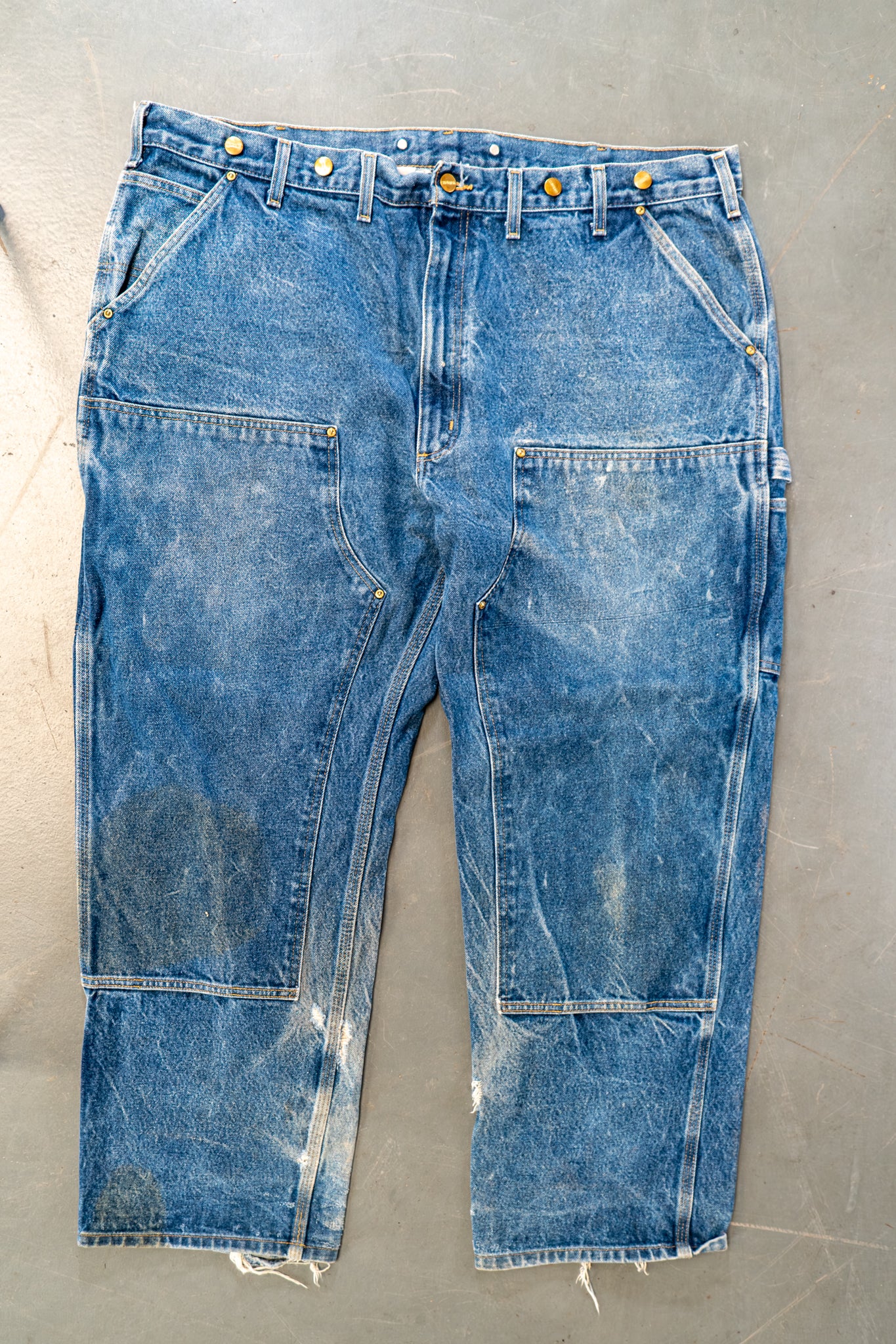 True Vintage Carhartt Carpenter Trousers - Double knee  – Denim, w44,L30 Regular (1990s)