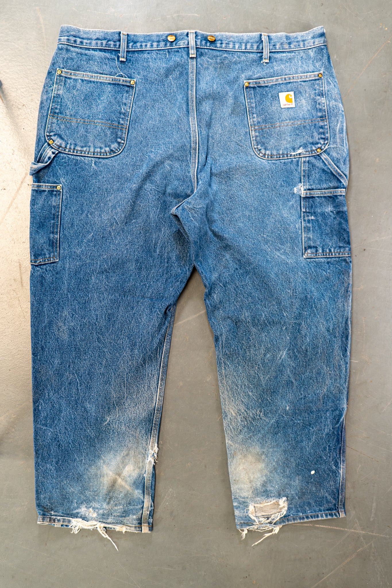 True Vintage Carhartt Carpenter Trousers - Double knee  – Denim, w44,L30 Regular (1990s)
