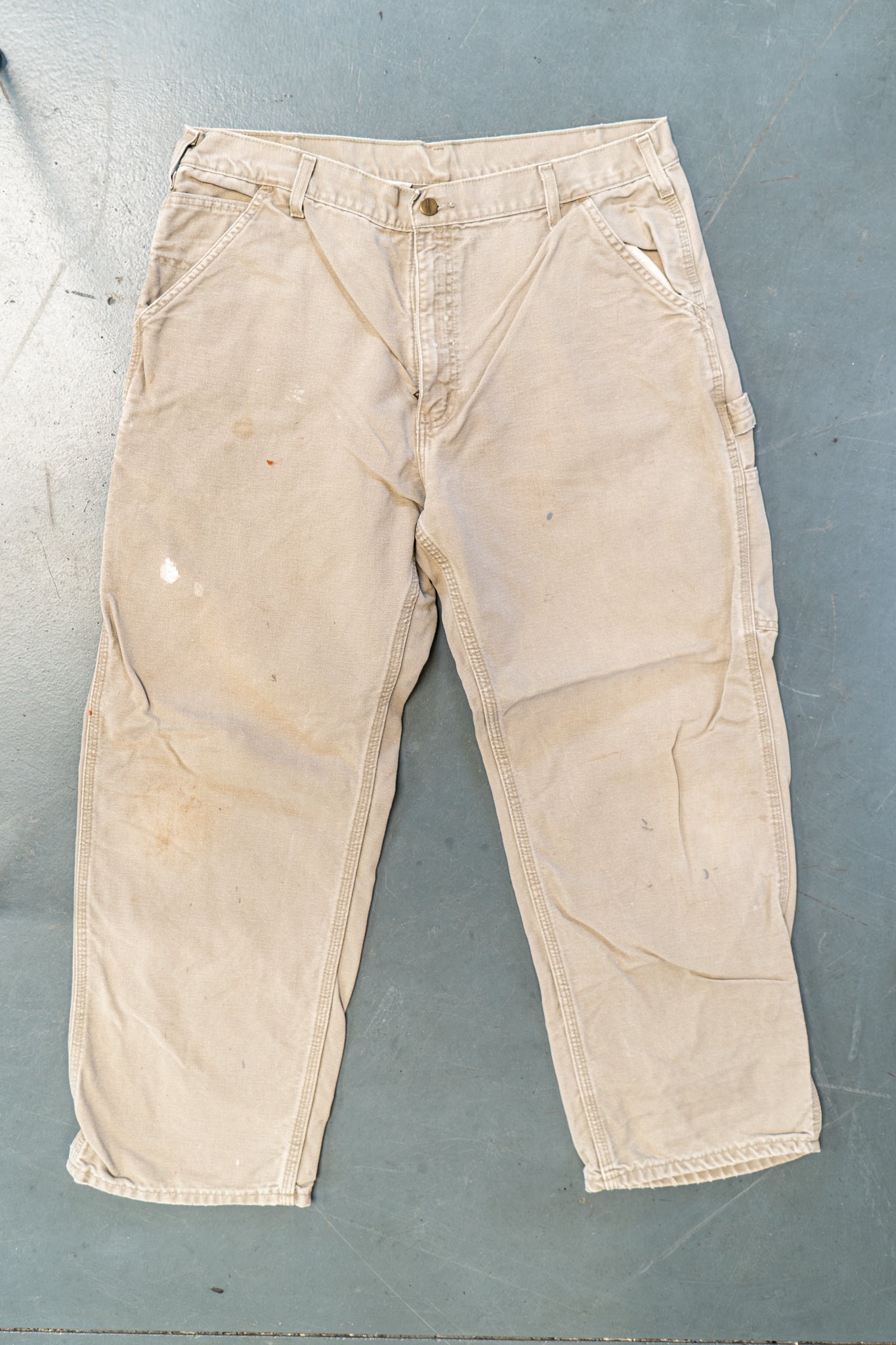 True Vintage Carhartt Carpenter Trousers – Beige, w32,L31 Regular (1990s)