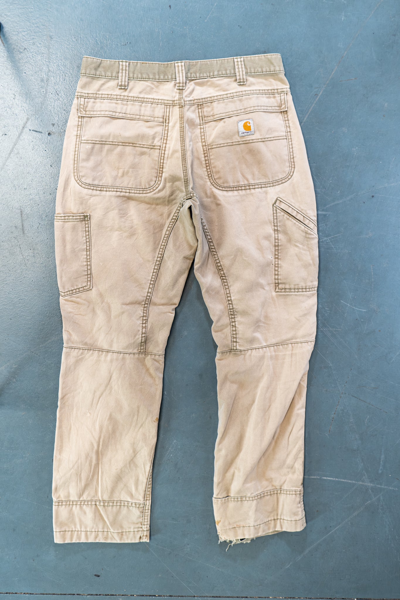 True Vintage Carhartt Carpenter Trousers – Beige, w32,L30 Regular (1990s)