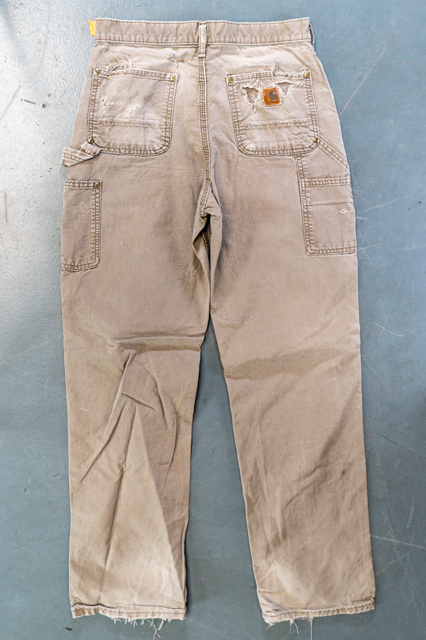 True Vintage Carhartt Carpenter Trousers - Double knee  – Beige, w30,L32 Regular (1990s)