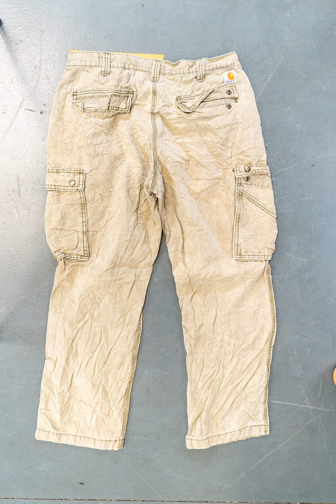 True Vintage Carhartt Carpenter Trousers – Beige, w34,L28 Regular (1990s)
