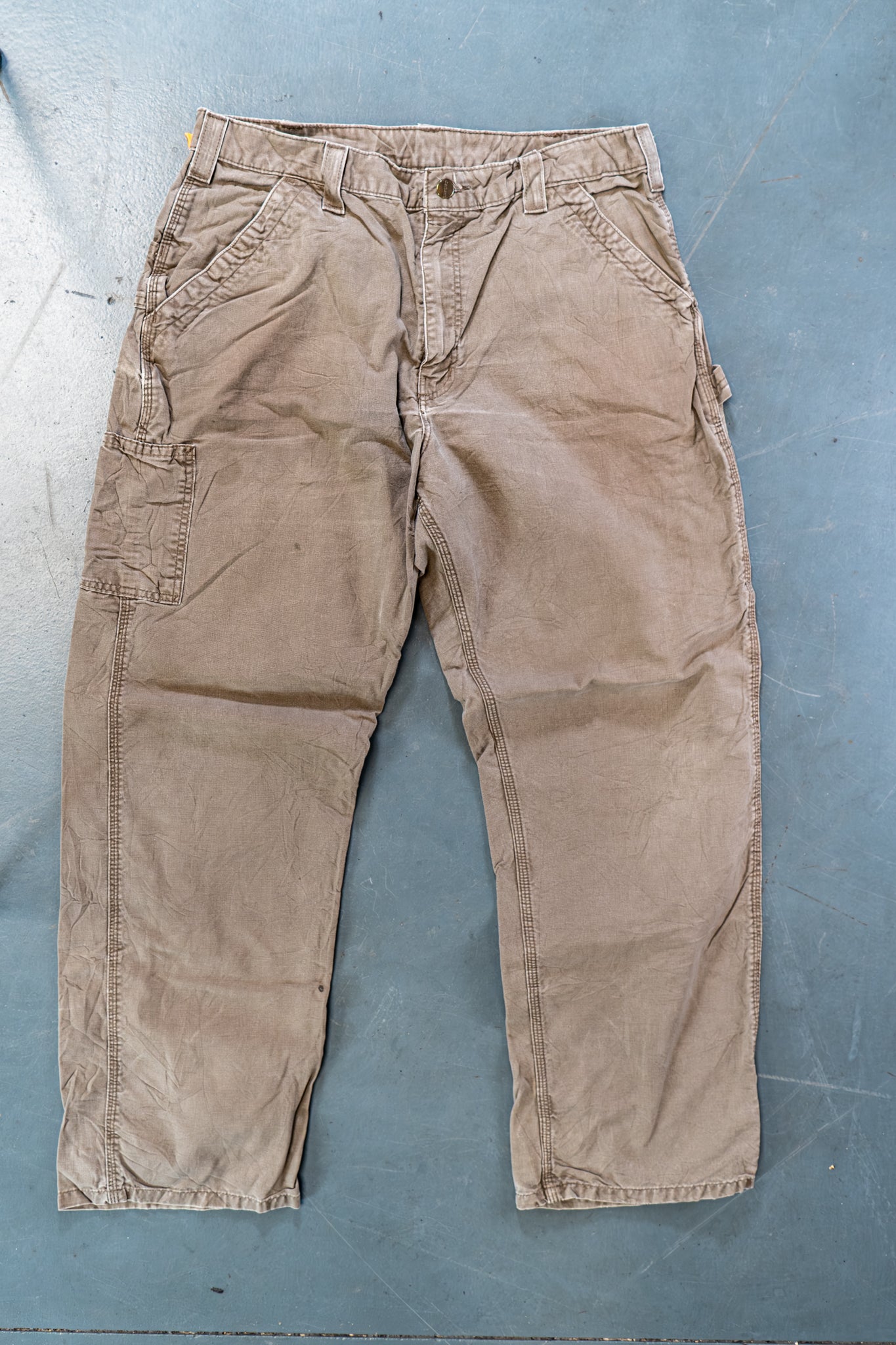 True Vintage Carhartt Carpenter Trousers – Beige, w34,L30 Regular (1990s)