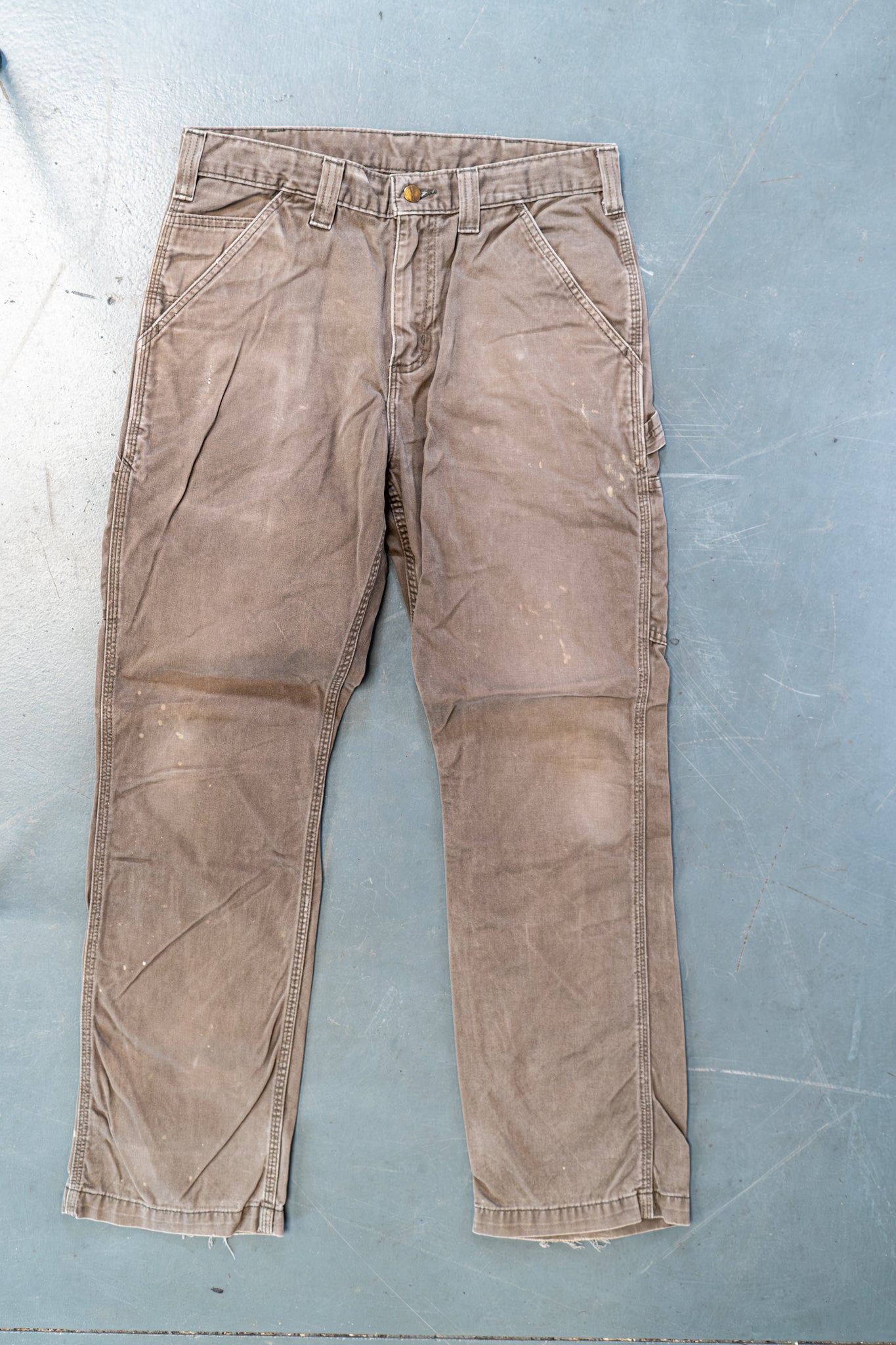 True Vintage Carhartt Carpenter Trousers – Beige, w32,L30 Regular (1990s)