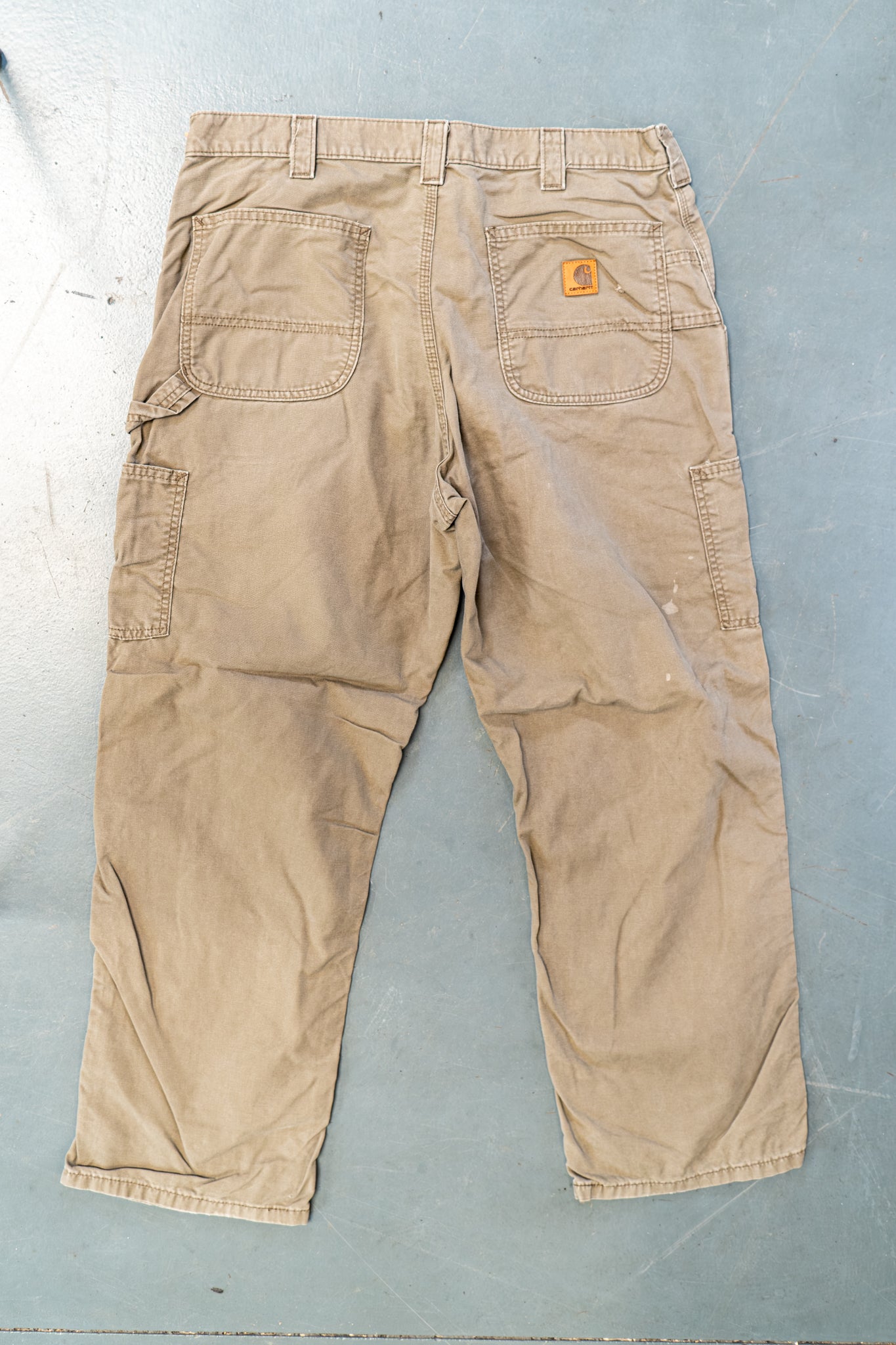 True Vintage Carhartt Carpenter Trousers – Beige, w35,L29 Regular (1990s)