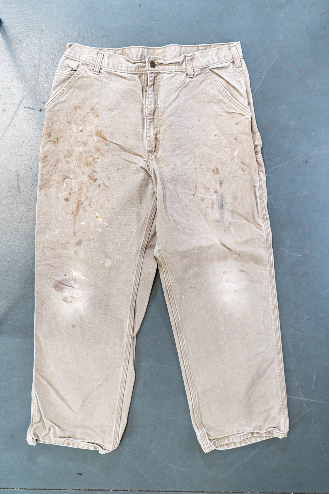 True Vintage Carhartt Carpenter Trousers – Beige, w35,L30 Regular (1990s)