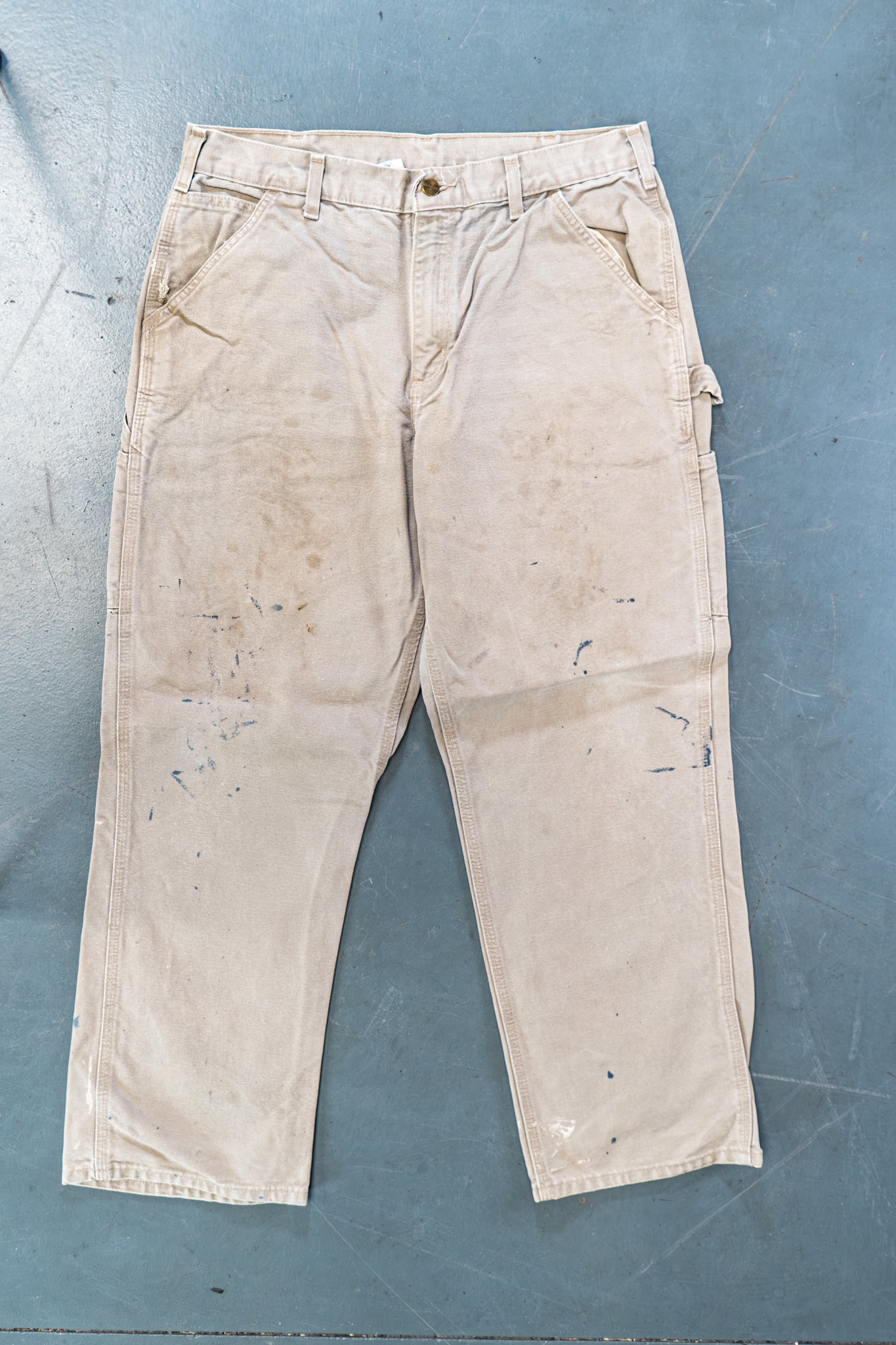 True Vintage Carhartt Carpenter Trousers – Beige, w33,L29 Regular (1990s)