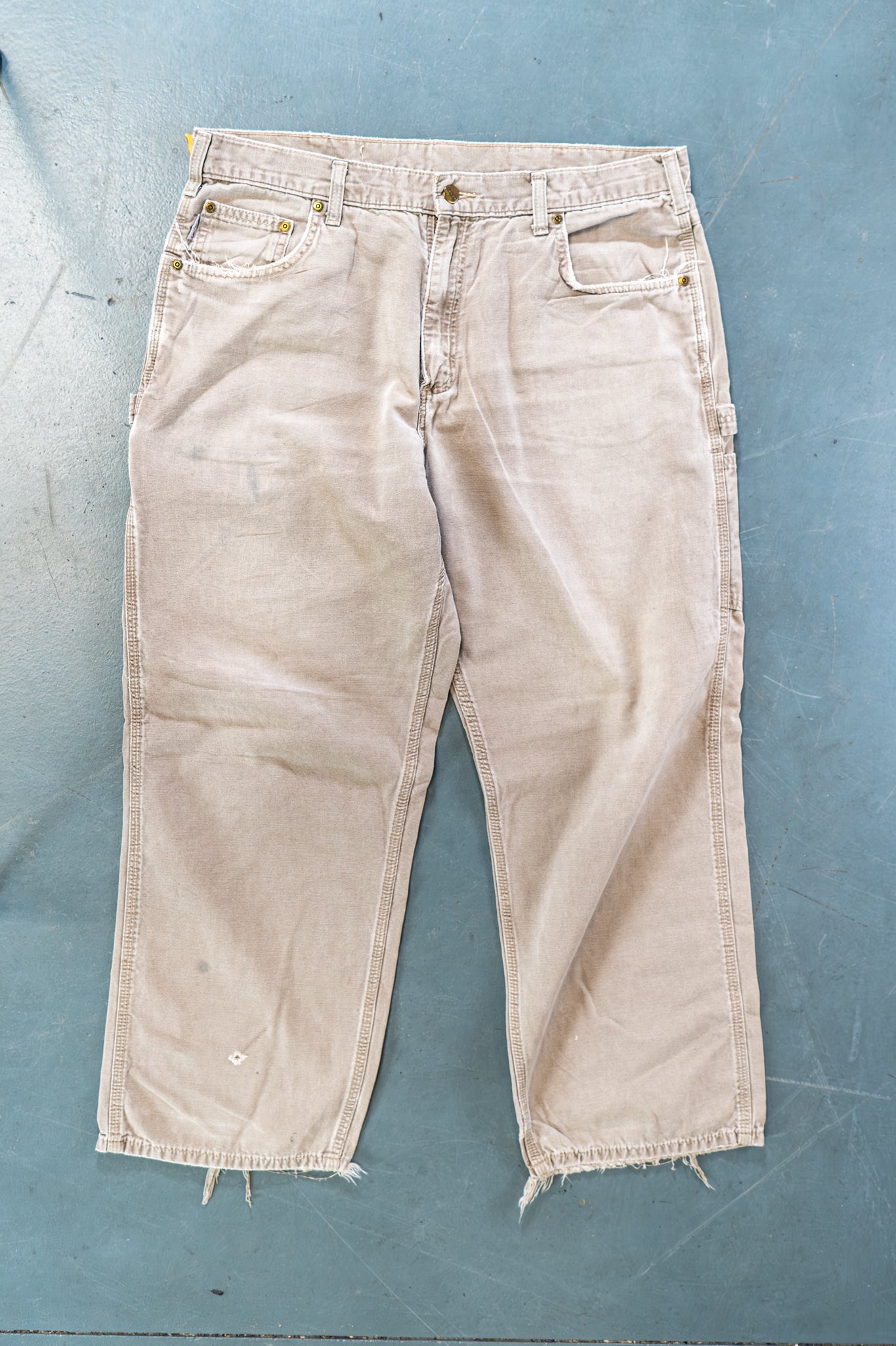 True Vintage Carhartt Carpenter Trousers – Beige, w36,L28 Regular (1990s)