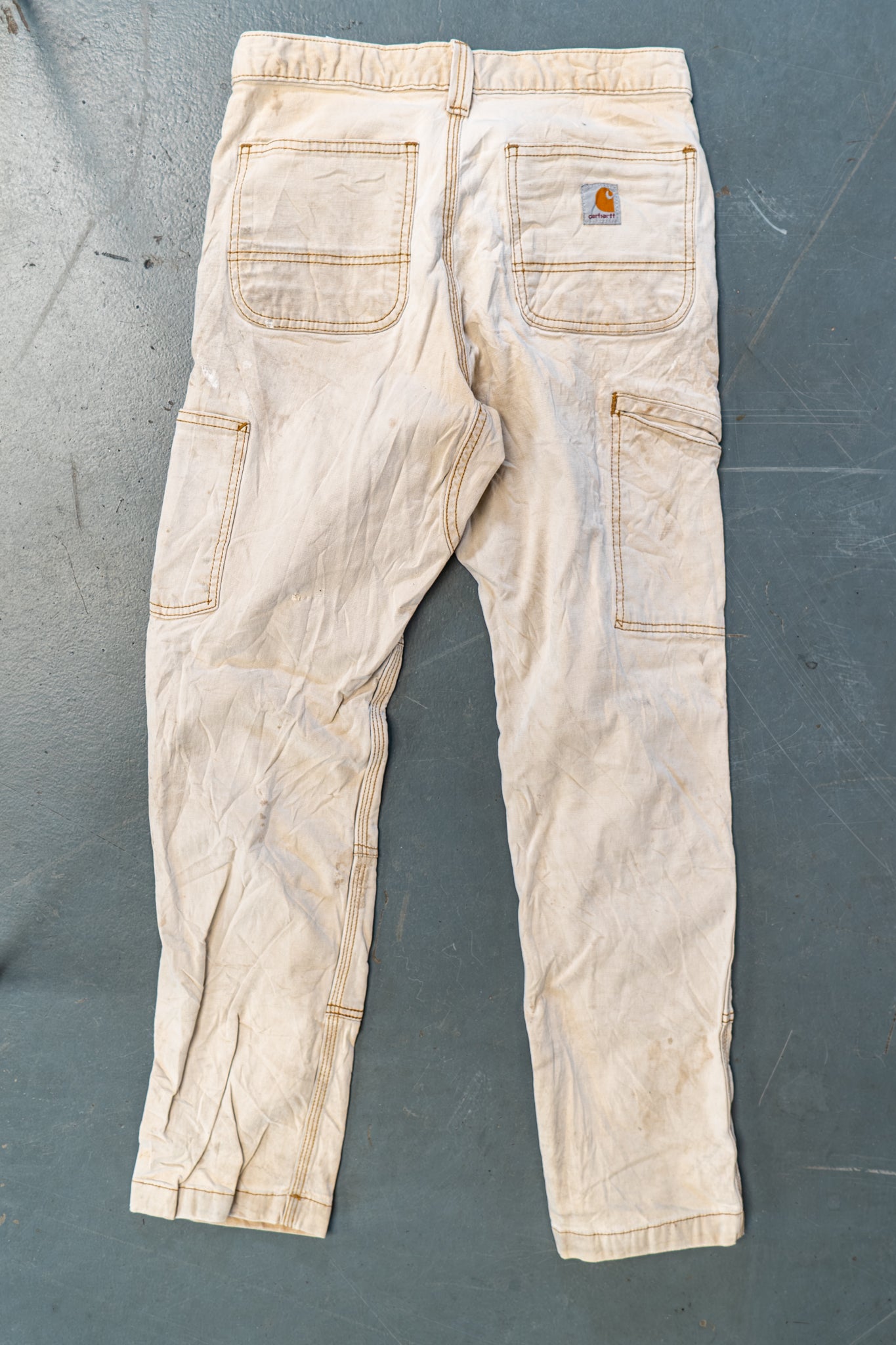True Vintage Carhartt Carpenter Trousers - Double knee  – Beige, w29,L28 Regular (1990s)