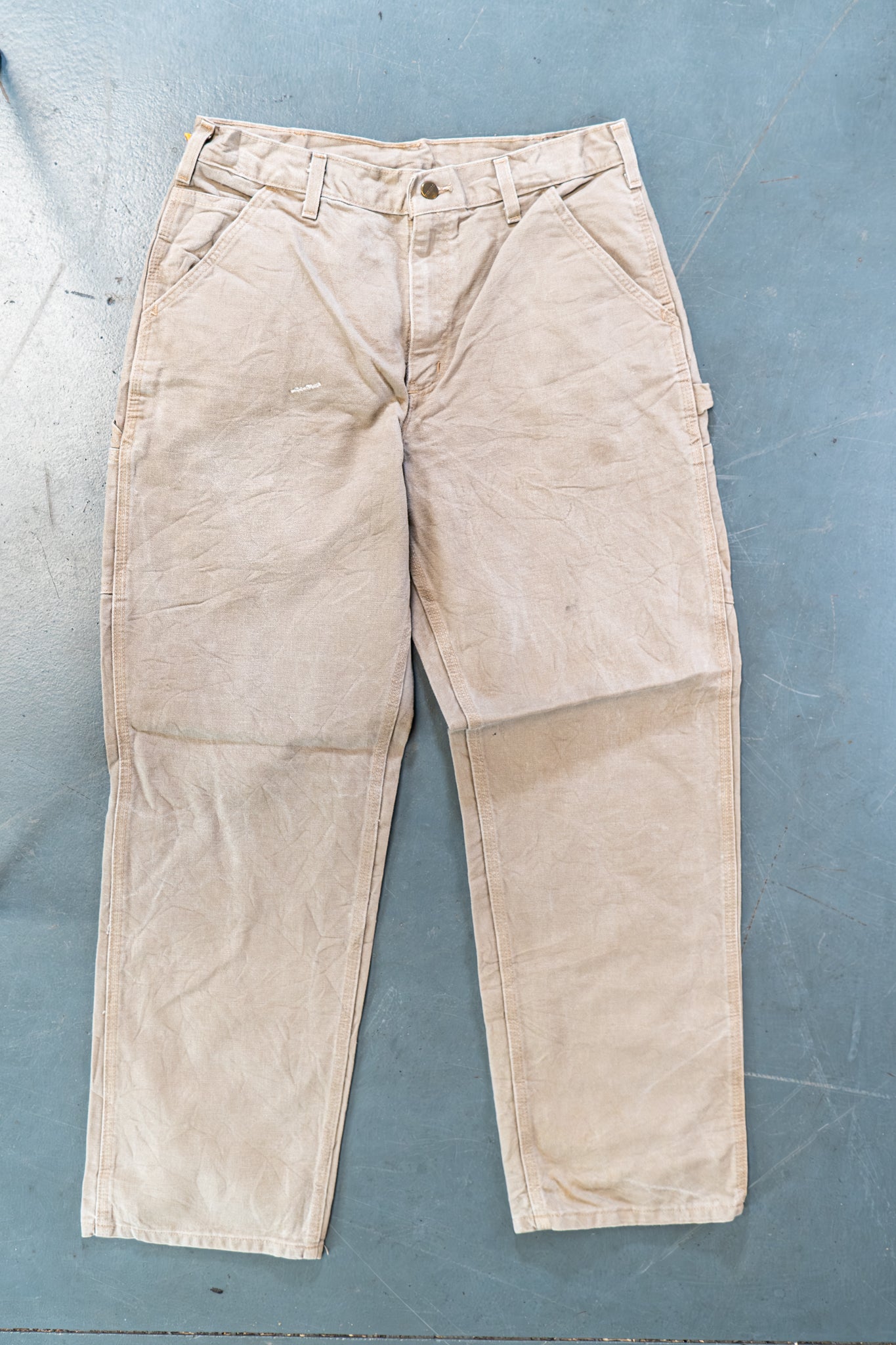 True Vintage Carhartt Carpenter Trousers – Beige, w32,L31 Regular (1990s)
