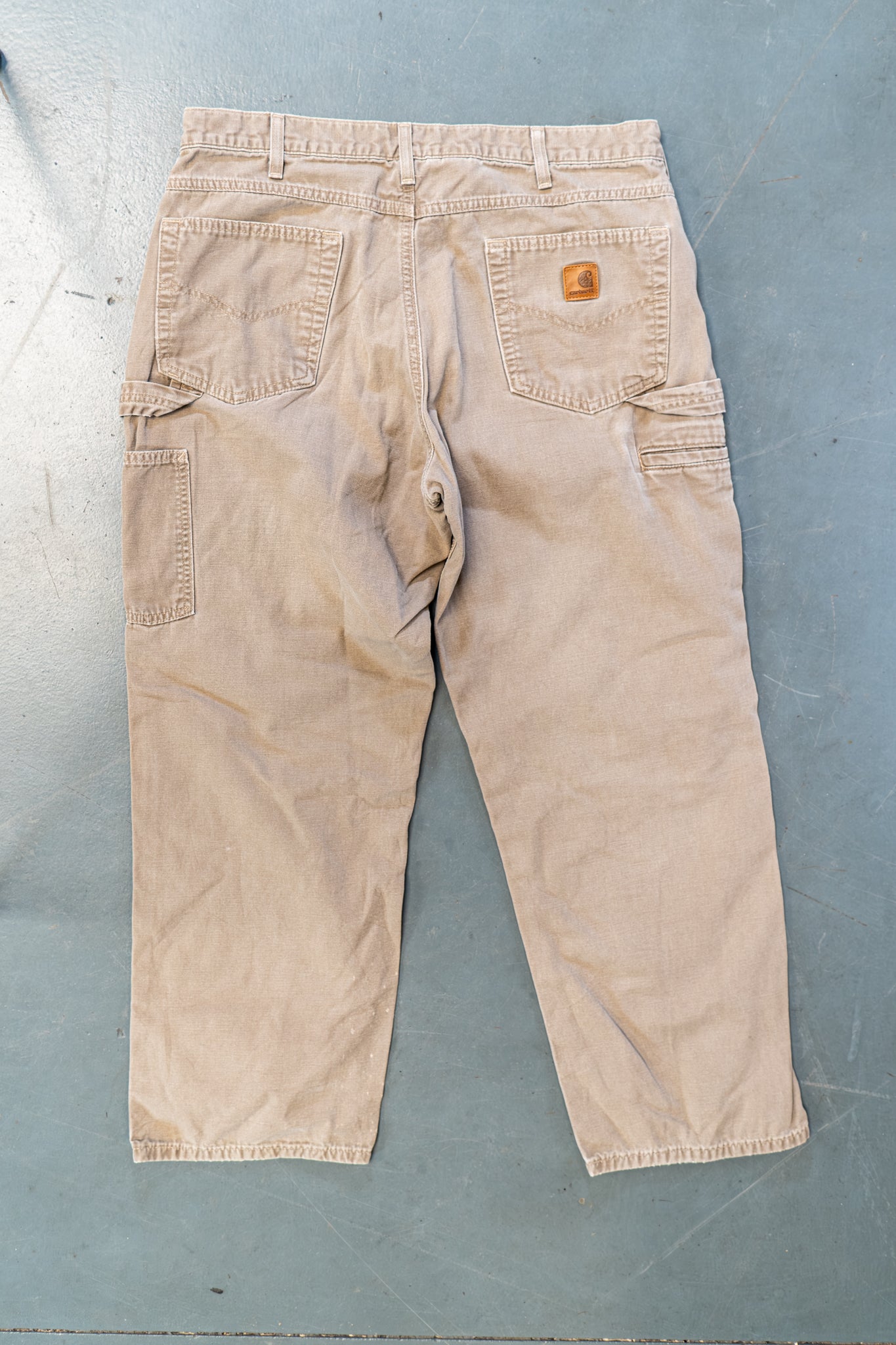 True Vintage Carhartt Carpenter Trousers – Beige, w35,L29 Regular (1990s)