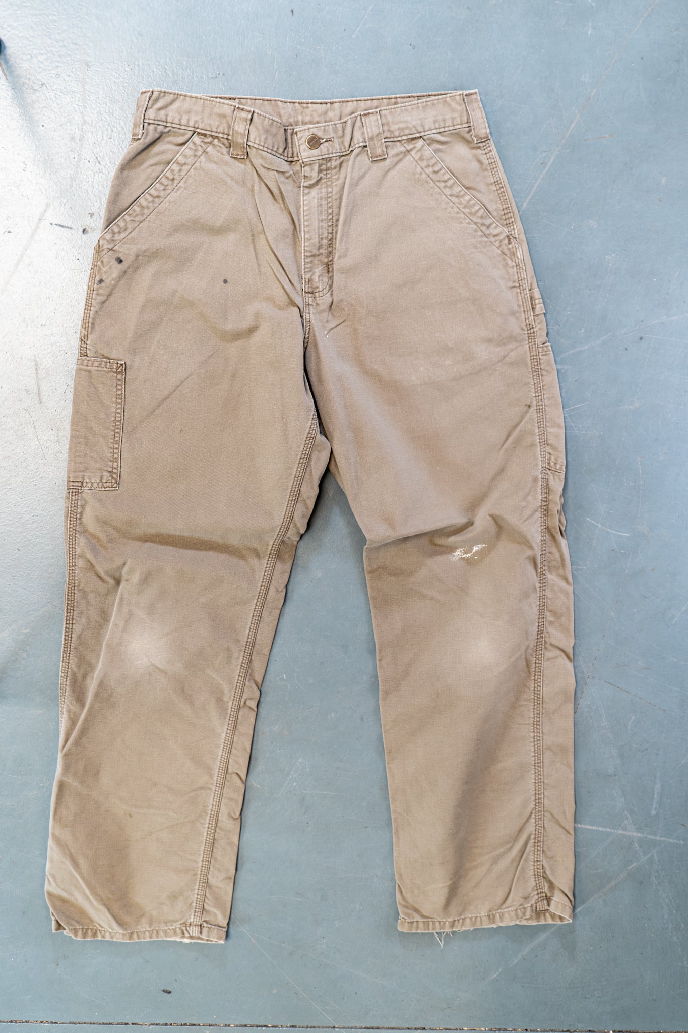 True Vintage Carhartt Carpenter Trousers – Beige, w33,L30 Regular (1990s)