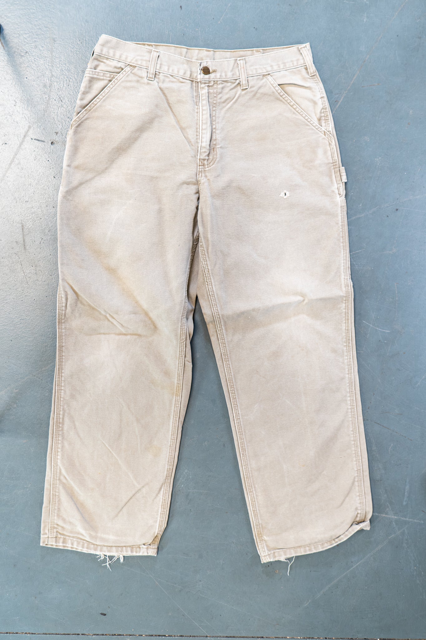 True Vintage Carhartt Carpenter Trousers – Beige, w33,L30 Regular (1990s)
