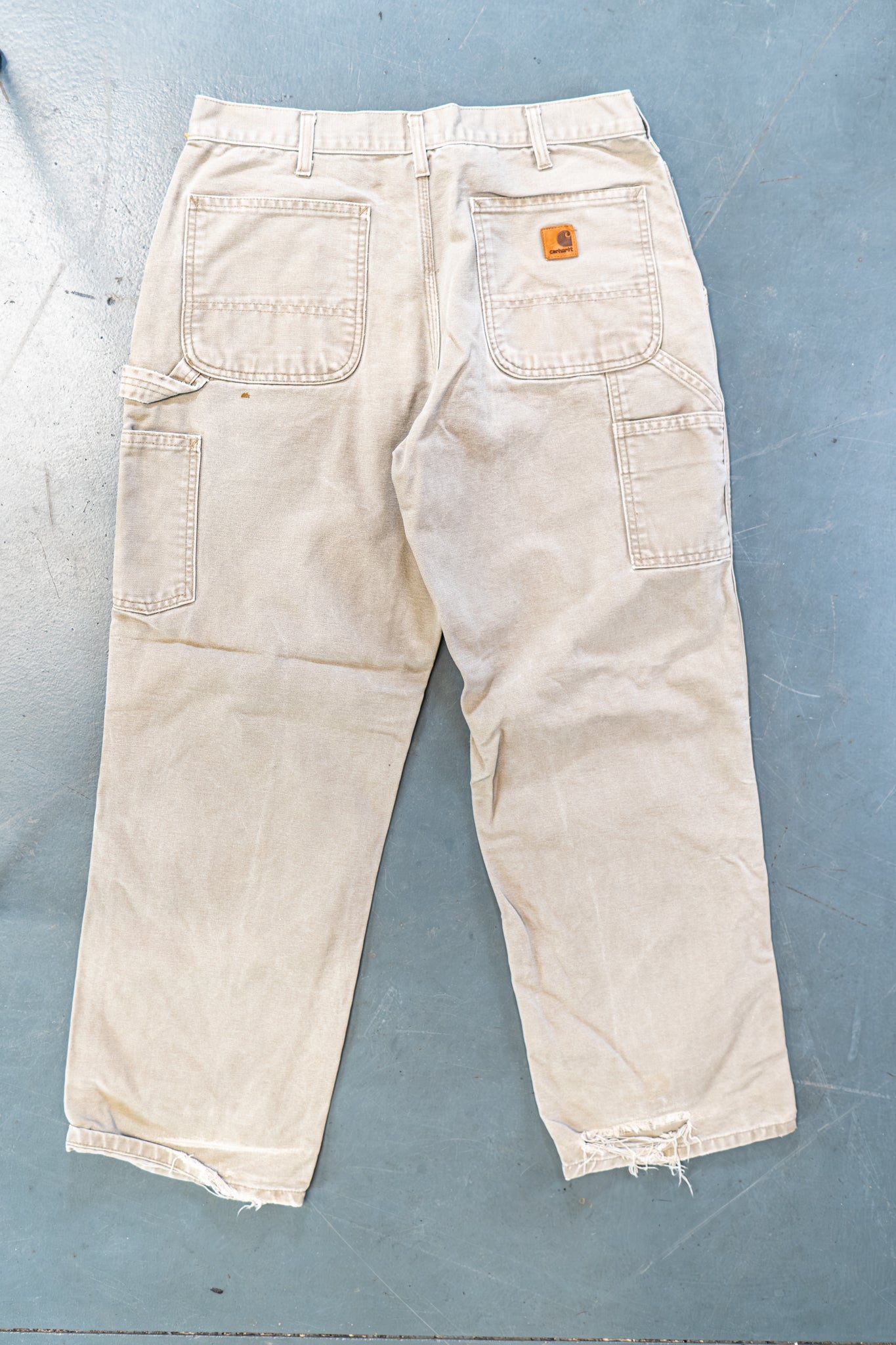 True Vintage Carhartt Carpenter Trousers – Beige, w33,L30 Regular (1990s)