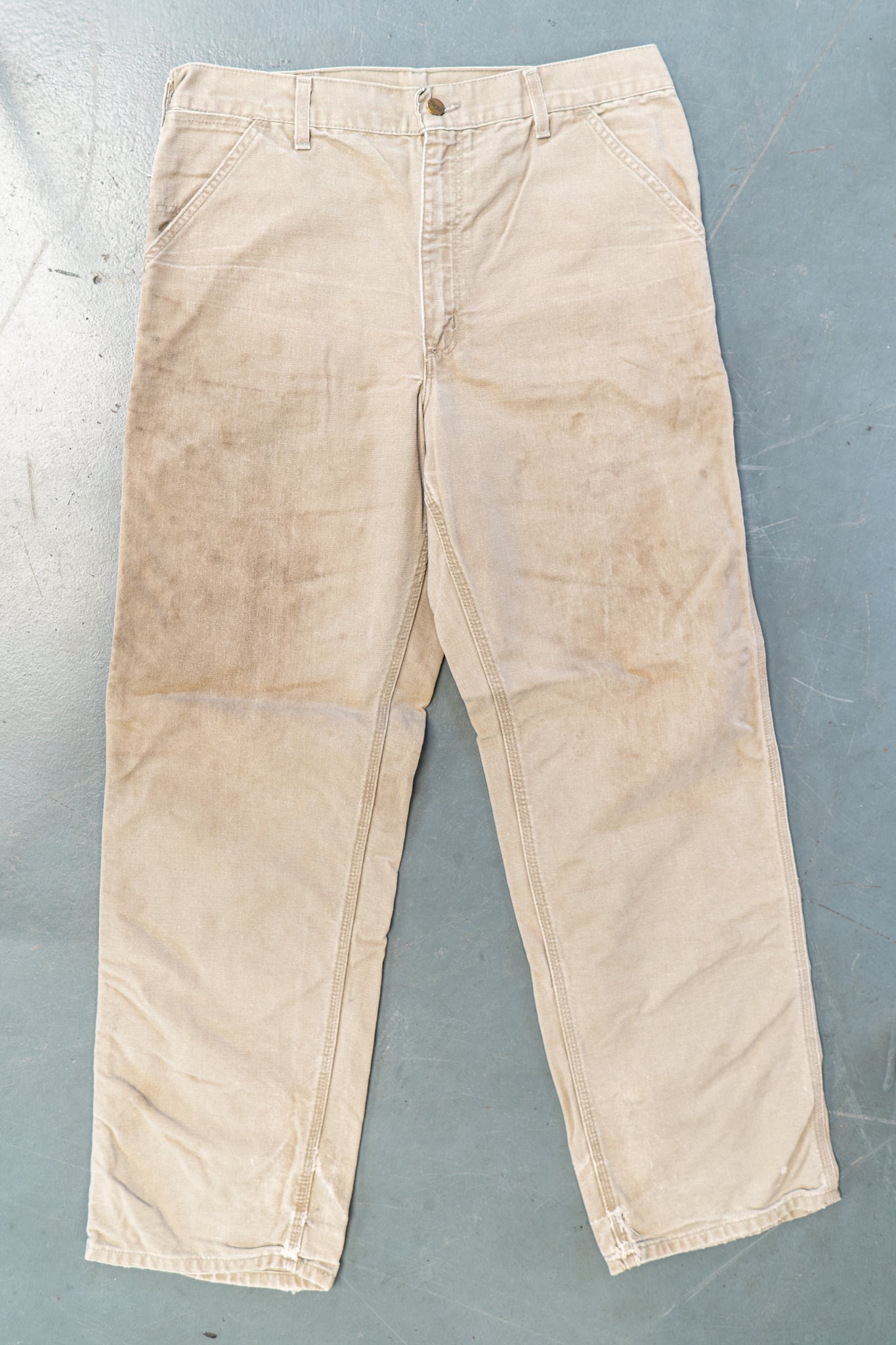 True Vintage Carhartt Carpenter Trousers – Beige, w34,L31 Regular (1990s)
