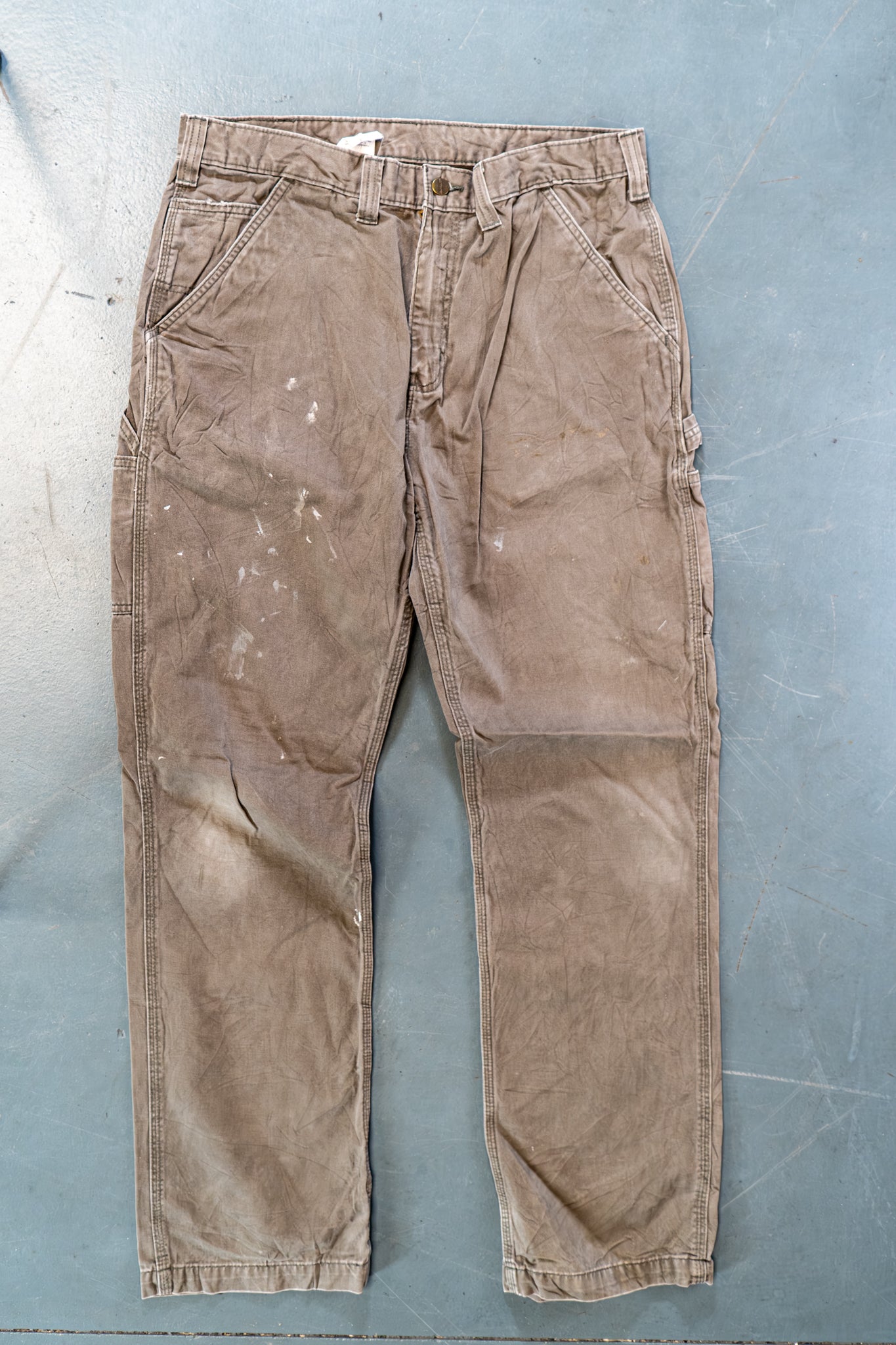 True Vintage Carhartt Carpenter Trousers – Beige, w34,L32 Regular (1990s)