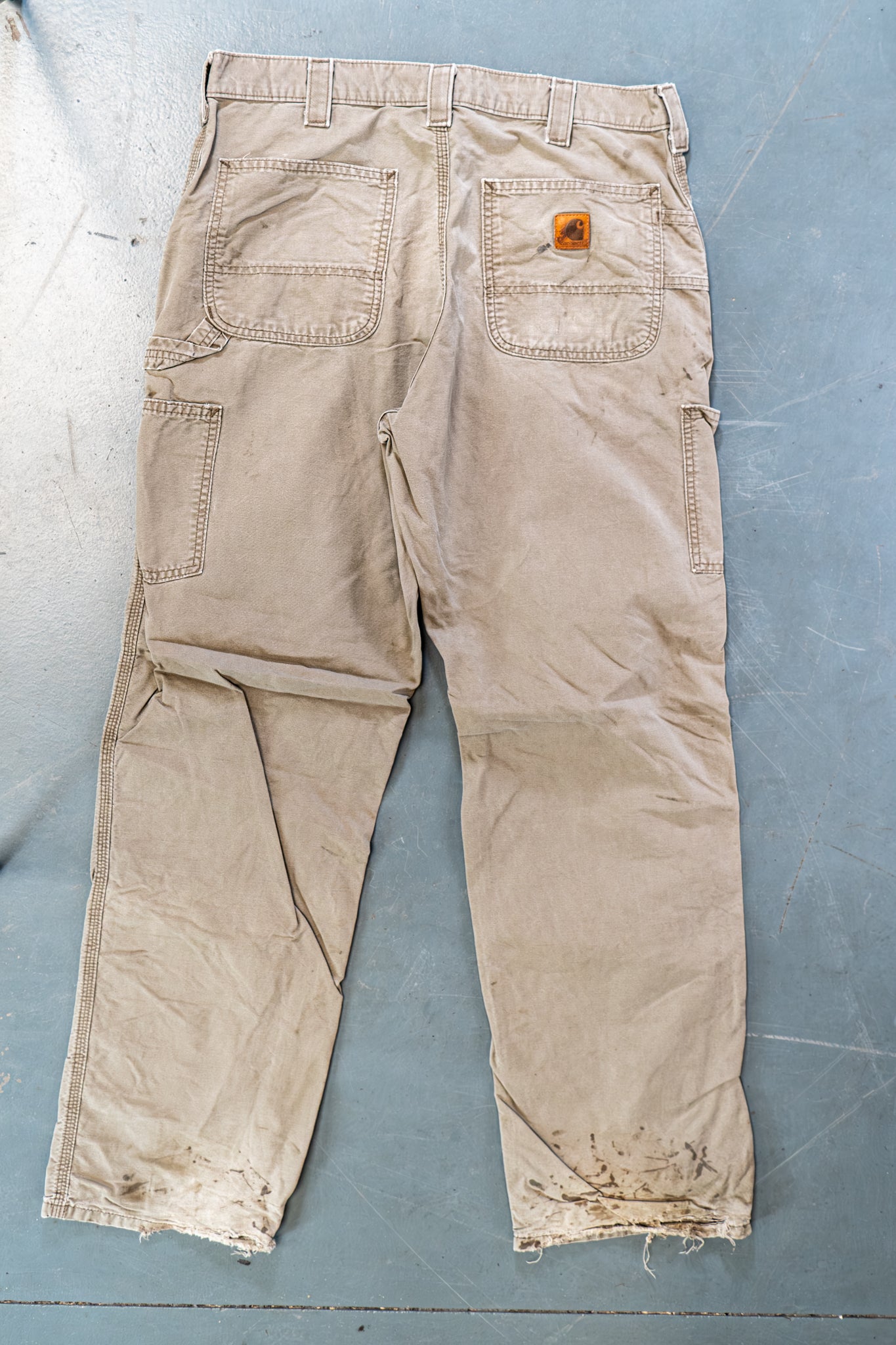True Vintage Carhartt Carpenter Trousers – Beige, w33,L32 Regular (1990s)