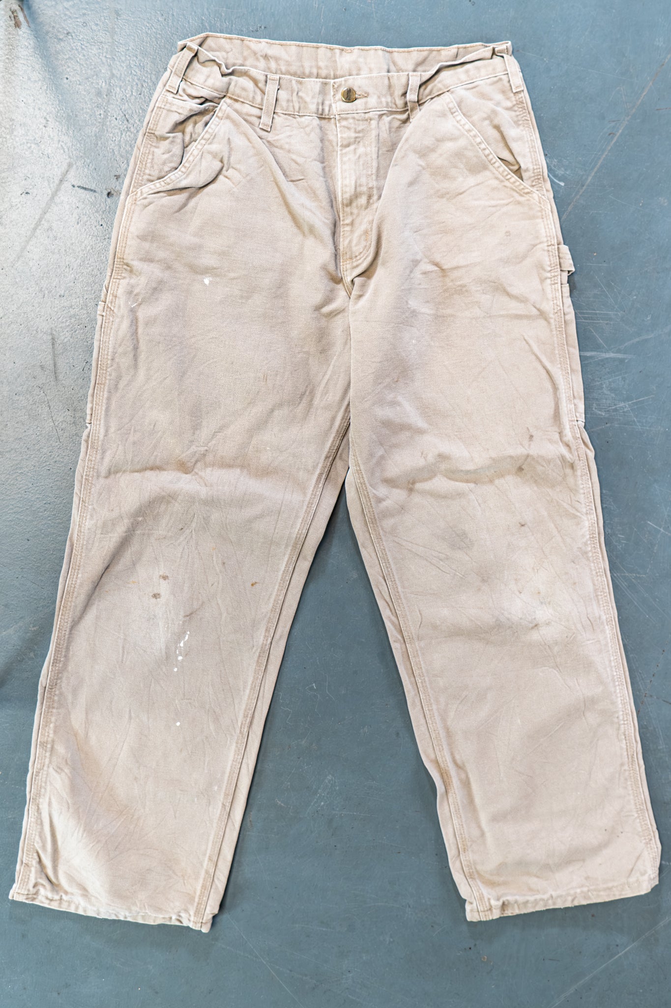 True Vintage Carhartt Carpenter Trousers – Beige, w30,L29 Regular (1990s)