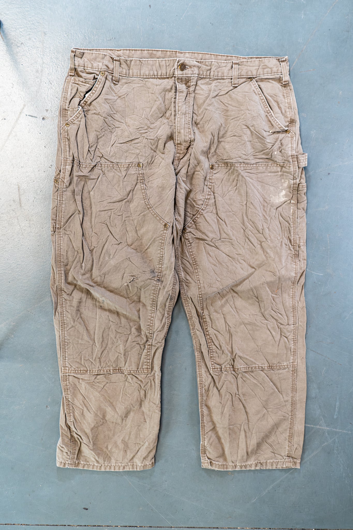 True Vintage Carhartt Carpenter Trousers - Double knee  – Beige, w40,L28 Regular (1990s)
