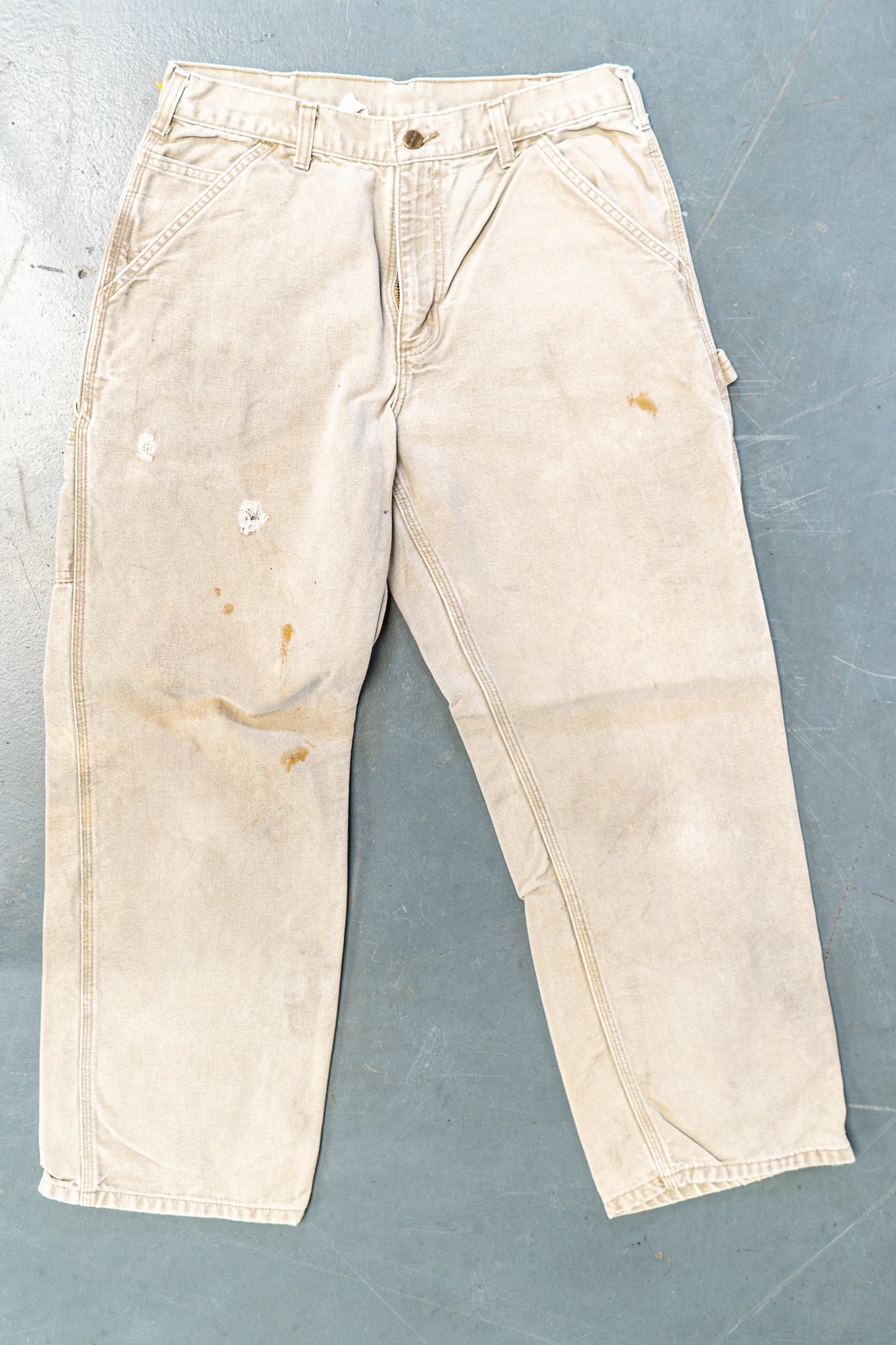 True Vintage Carhartt Carpenter Trousers – Beige, w30,L28 Regular (1990s)