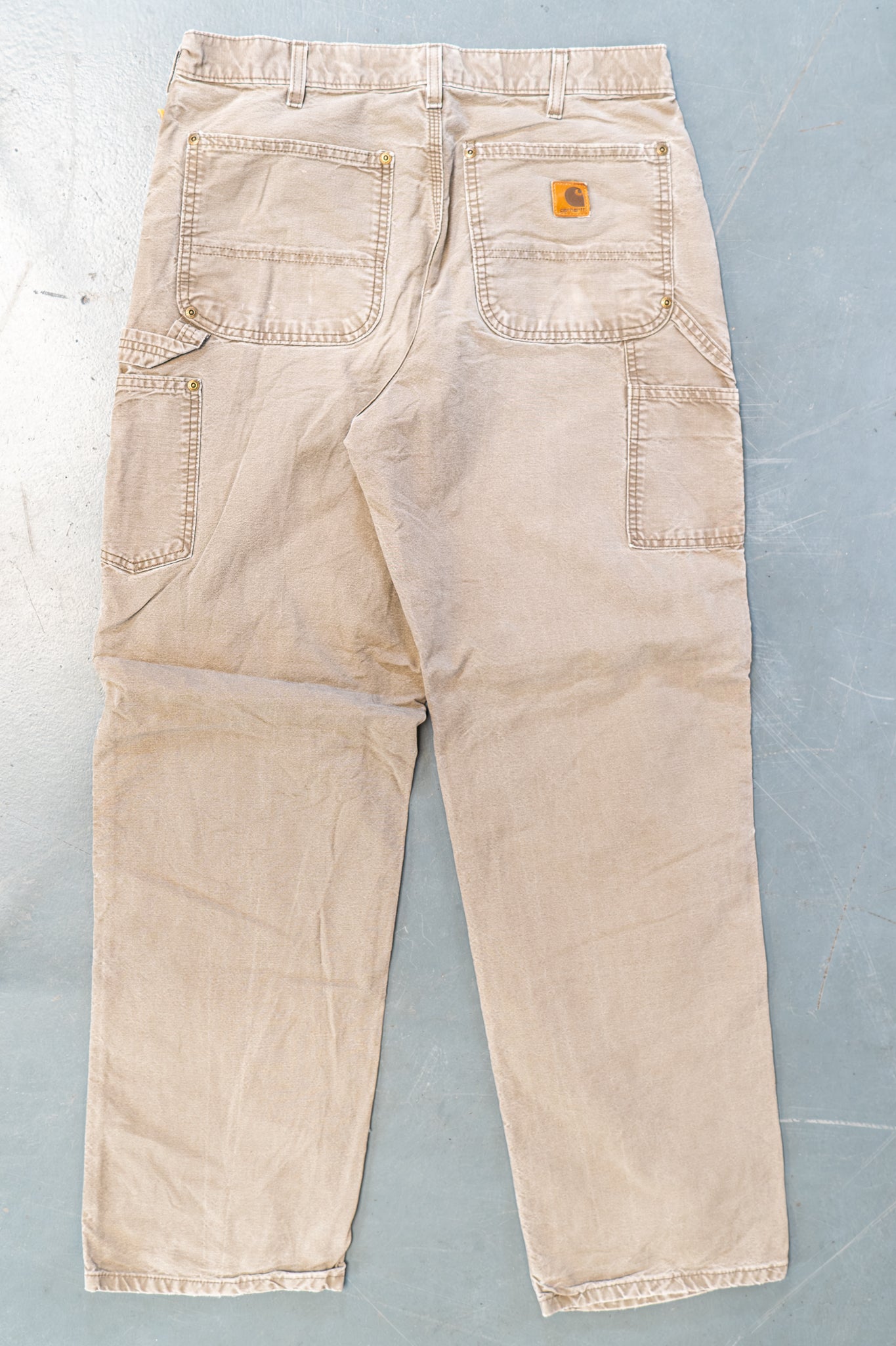 True Vintage Carhartt Carpenter Trousers - Double knee – Beige, w32,L31 Regular (1990s)
