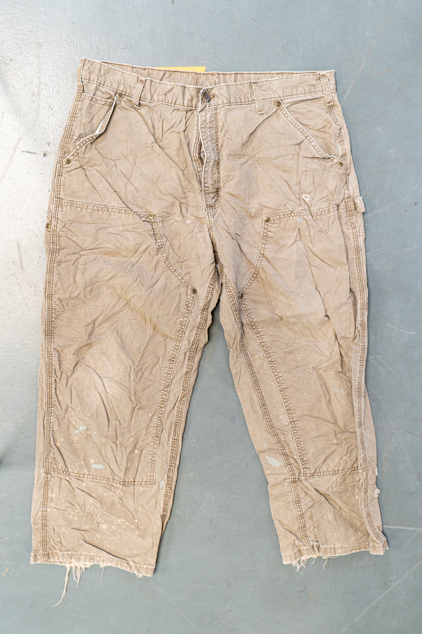 True Vintage Carhartt Carpenter Trousers - Double knee  – Beige, w36,L25 Regular (1990s)