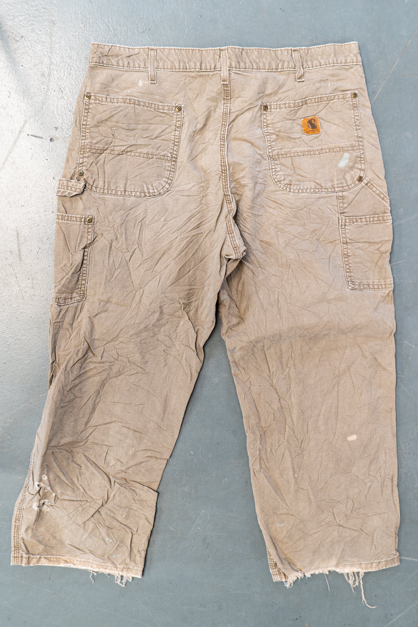 True Vintage Carhartt Carpenter Trousers - Double knee  – Beige, w36,L25 Regular (1990s)