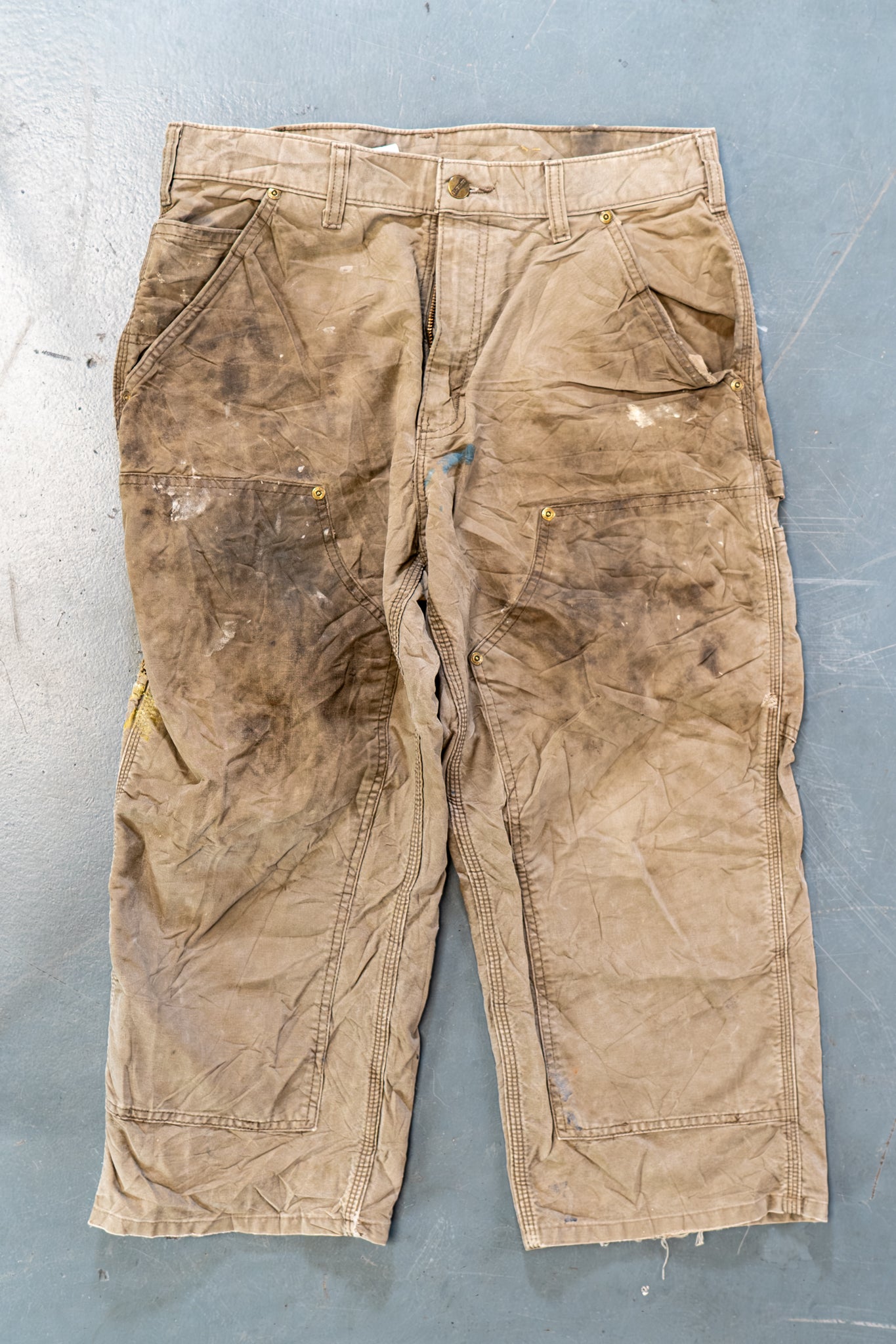 True Vintage Carhartt Carpenter Trousers – Beige, w33,L22 Regular (1990s)