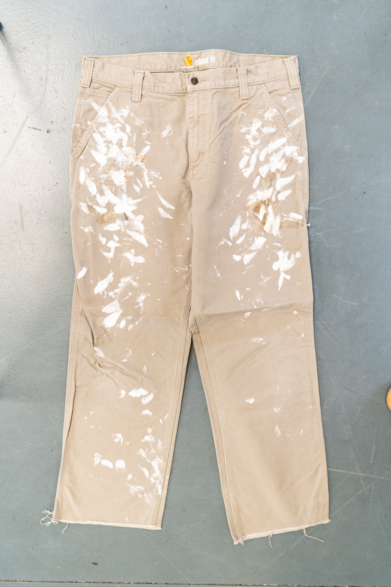 True Vintage Carhartt Carpenter Trousers – Beige, w36,L30 Regular (1990s)