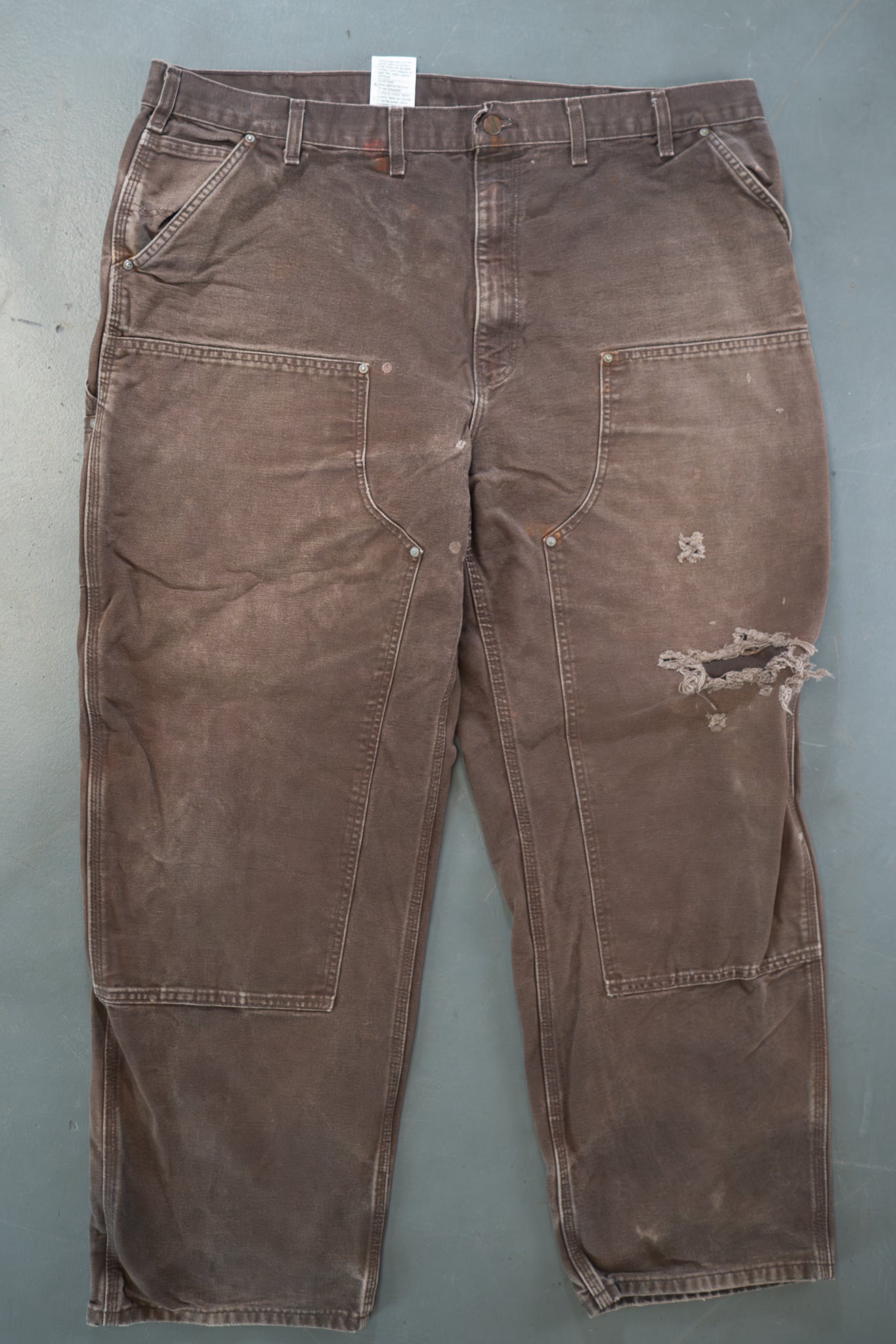 True Vintage Carhartt Carpenter Trousers - Double knee  – Brown, w42,L30 Regular (1990s)
