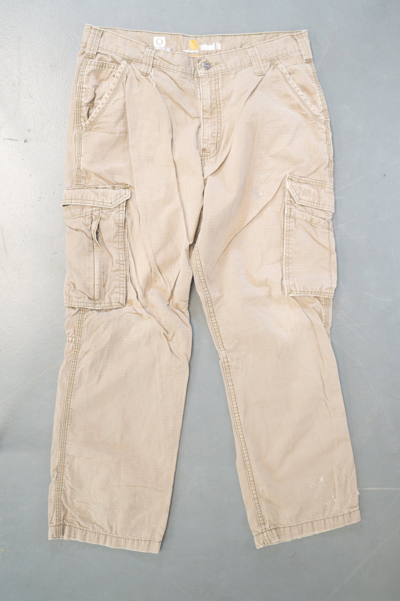 True Vintage Carhartt Carpenter Trousers – Green, w34,L29 Regular (1990s)