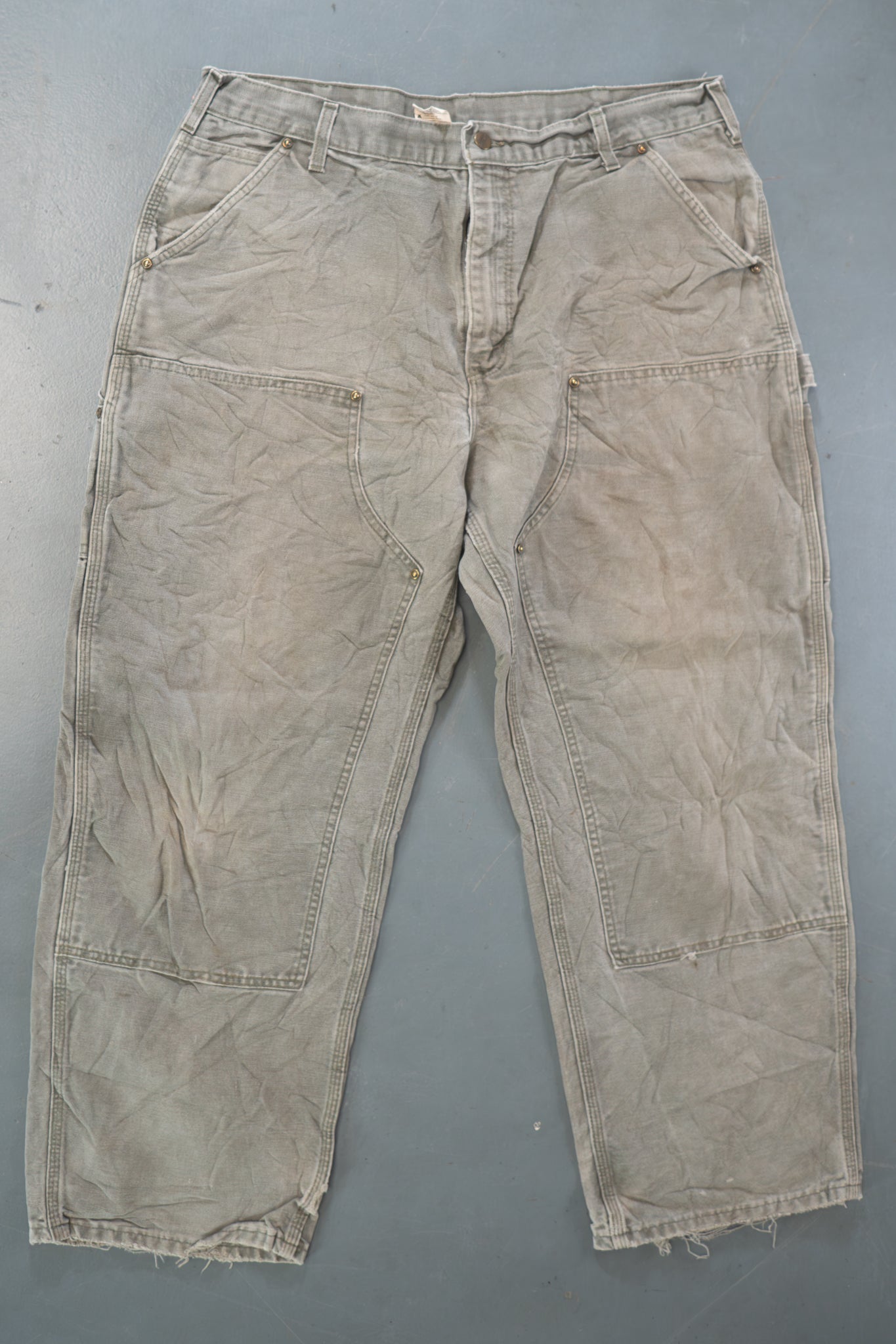 True Vintage Carhartt Carpenter Trousers - Double knee – Green, w36,L29 Regular (1990s)