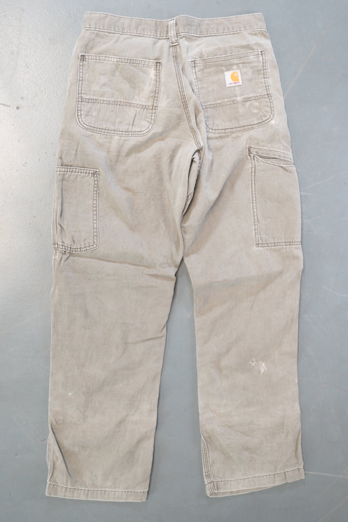 True Vintage Carhartt Carpenter Trousers - Double knee  – Green, w30,L29 Regular (1990s)