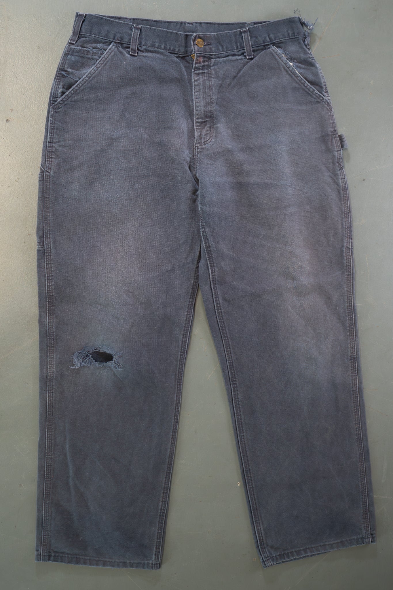 True Vintage Carhartt Carpenter Trousers – navy, w35,L31 Regular (1990s)
