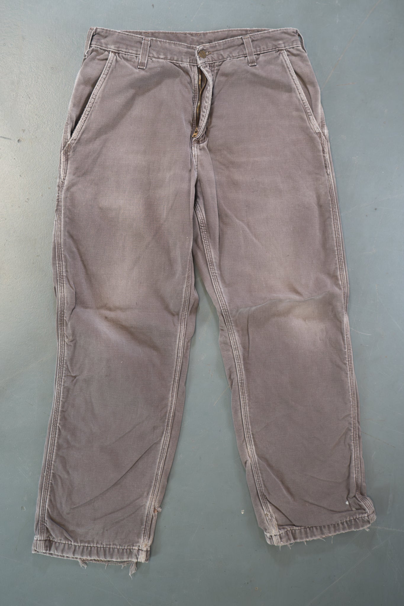 True Vintage Carhartt Carpenter Trousers – Grey, w32,L30 Regular (1990s)