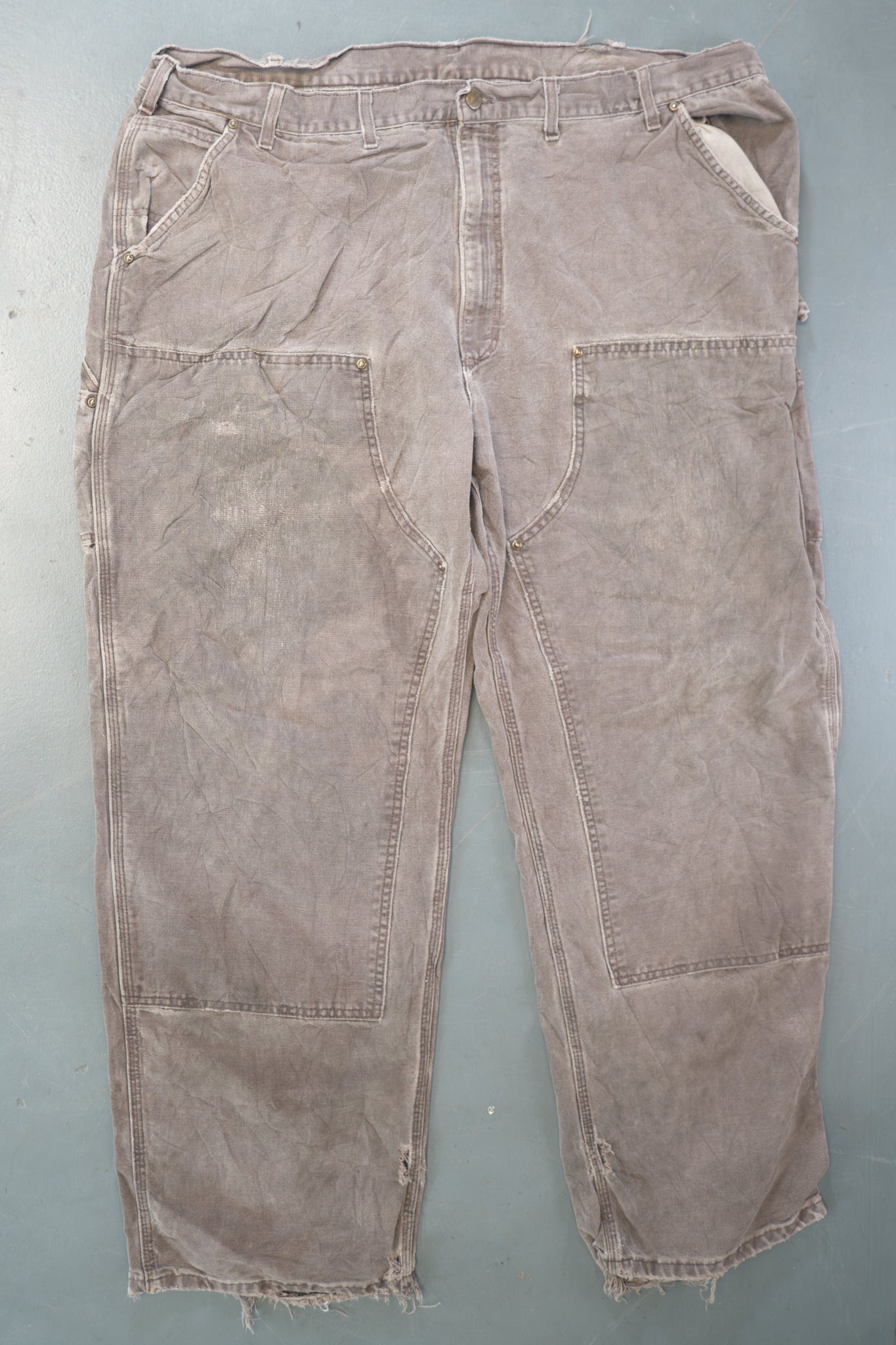 True Vintage Carhartt Carpenter Trousers - Double knee  – Brown, w44,L31 Regular (1990s)