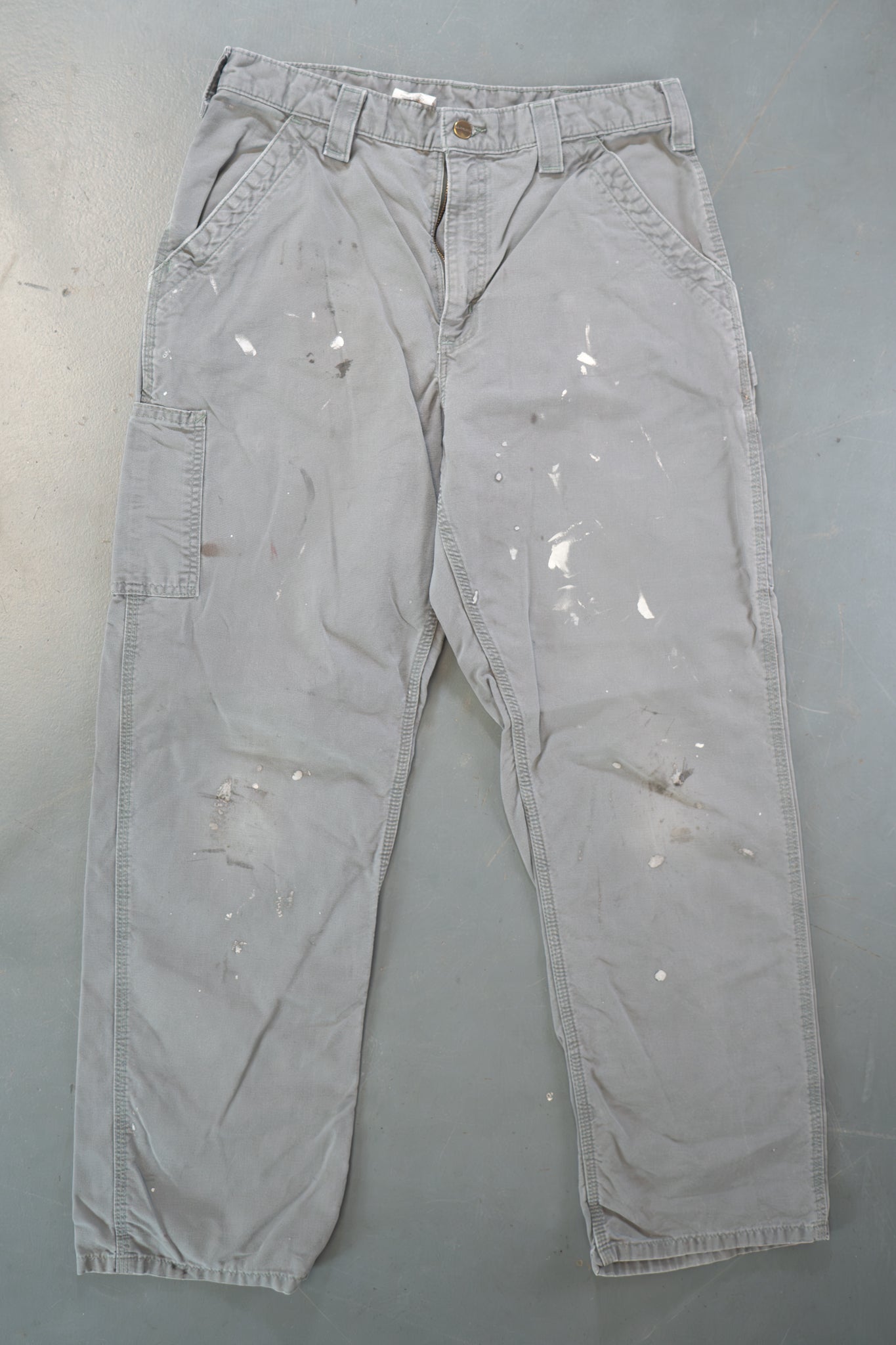 True Vintage Carhartt Carpenter Trousers – Grey, w33,L31 Regular (1990s)
