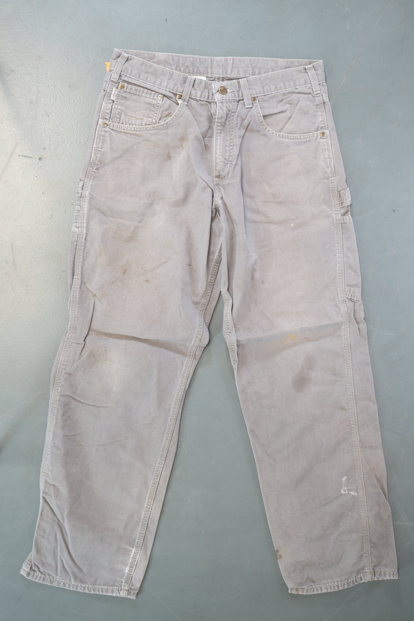 True Vintage Carhartt Carpenter Trousers – Grey, w32,L31 Regular (1990s)
