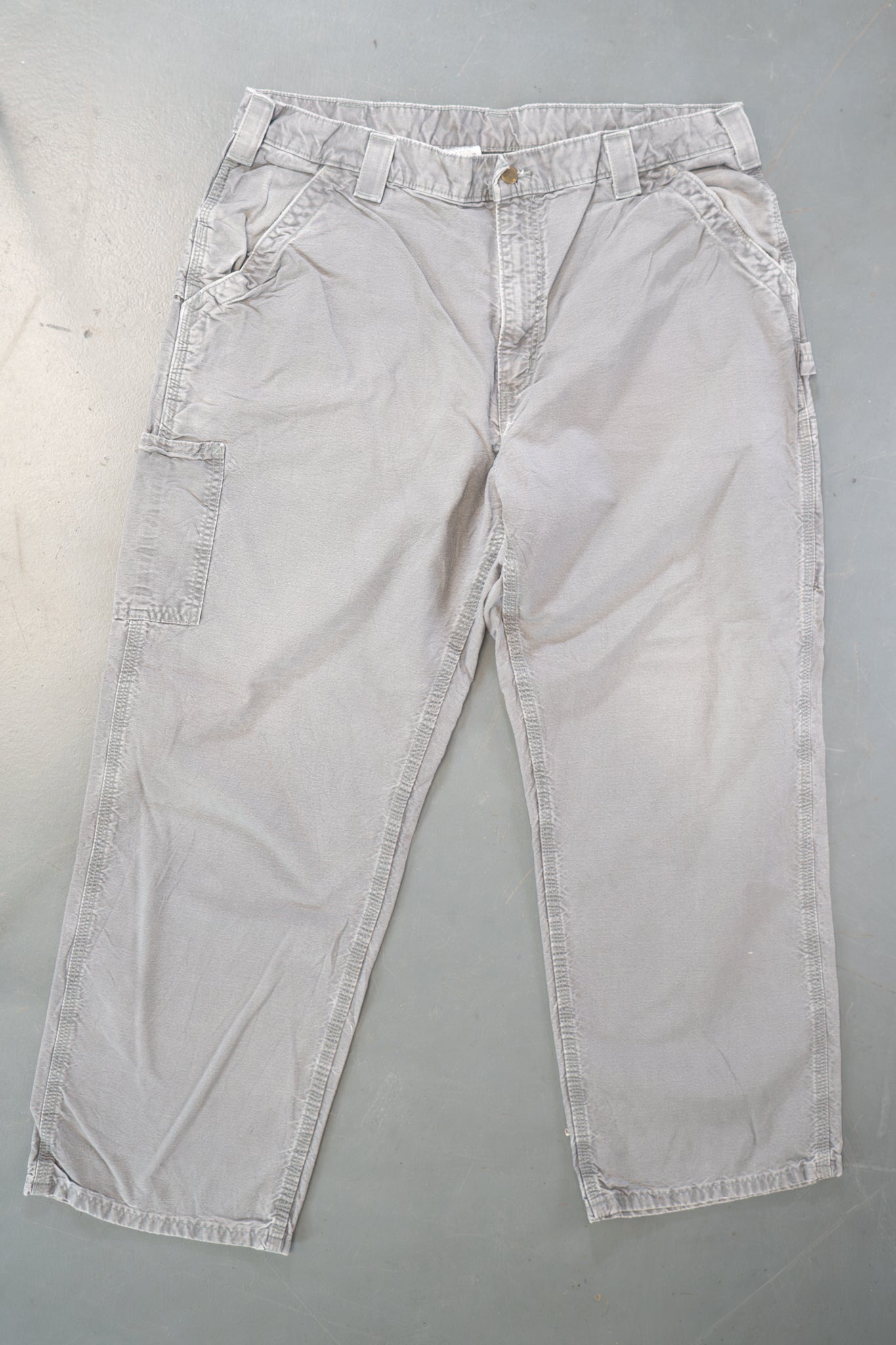 True Vintage Carhartt Carpenter Trousers – Grey, w36,L28 Regular (1990s)